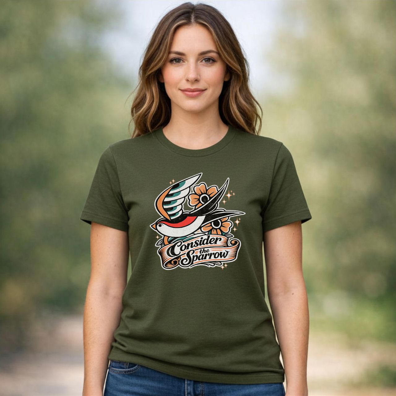'Consider The Sparrow' Short Sleeve Tee
