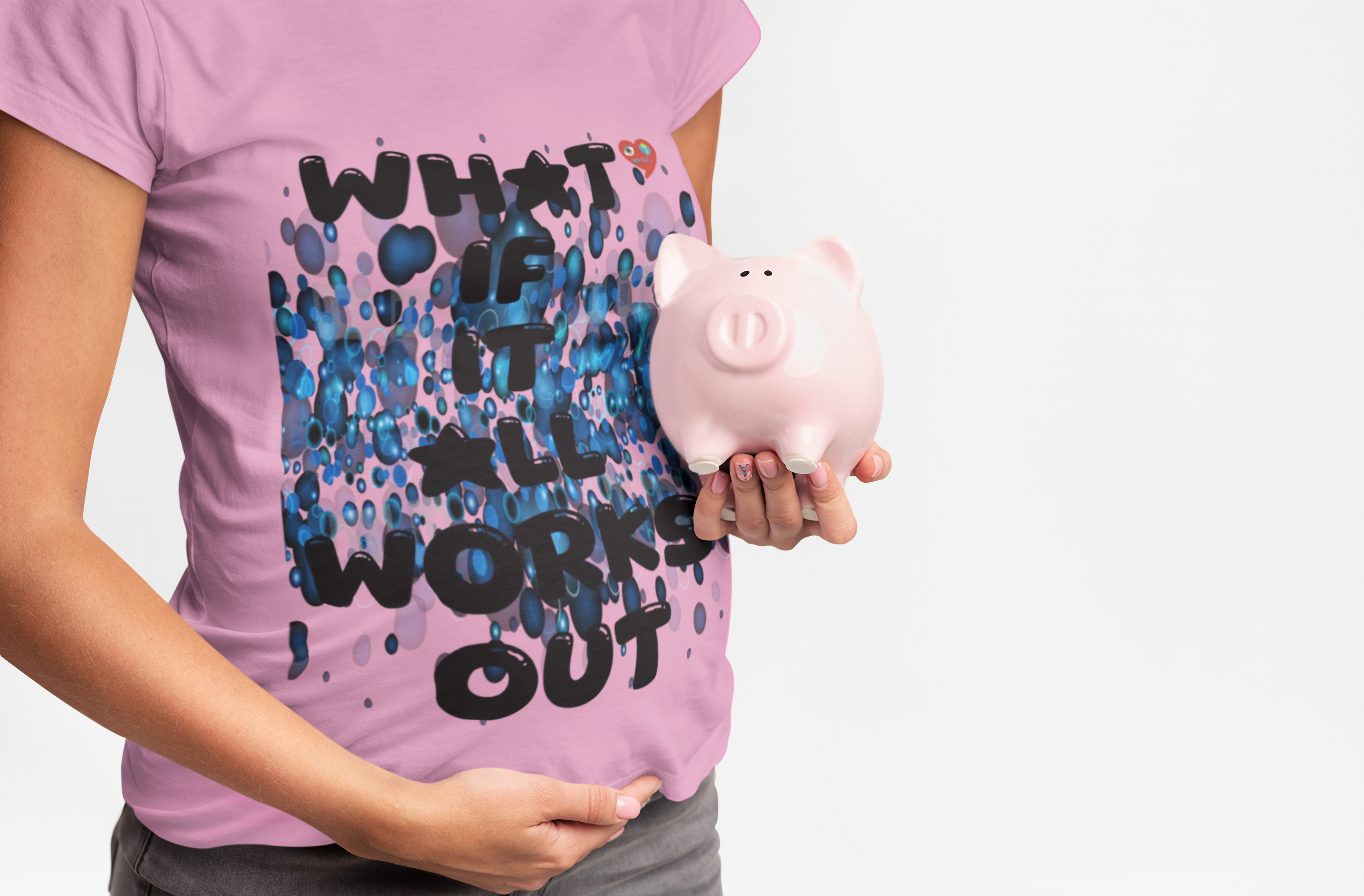 "What if it All Works Out ?" T-Shirt — Blue Paint Drip Graphic Tee product thumbnail image "What if it All Works Out ?" T-Shirt — Blue Paint Drip Graphic Tee product thumbnail image