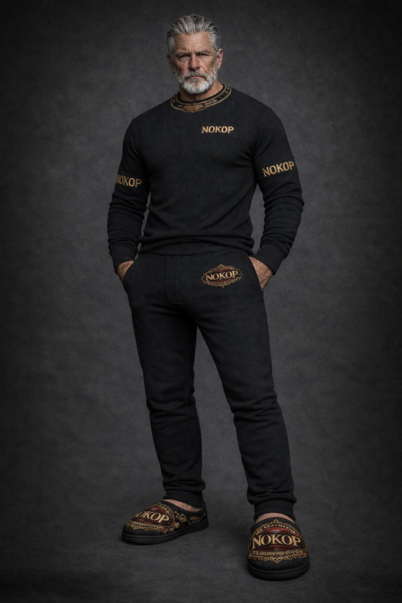 Nokop Gold Script Pajama Set product thumbnail image Nokop Gold Script Pajama Set product thumbnail image