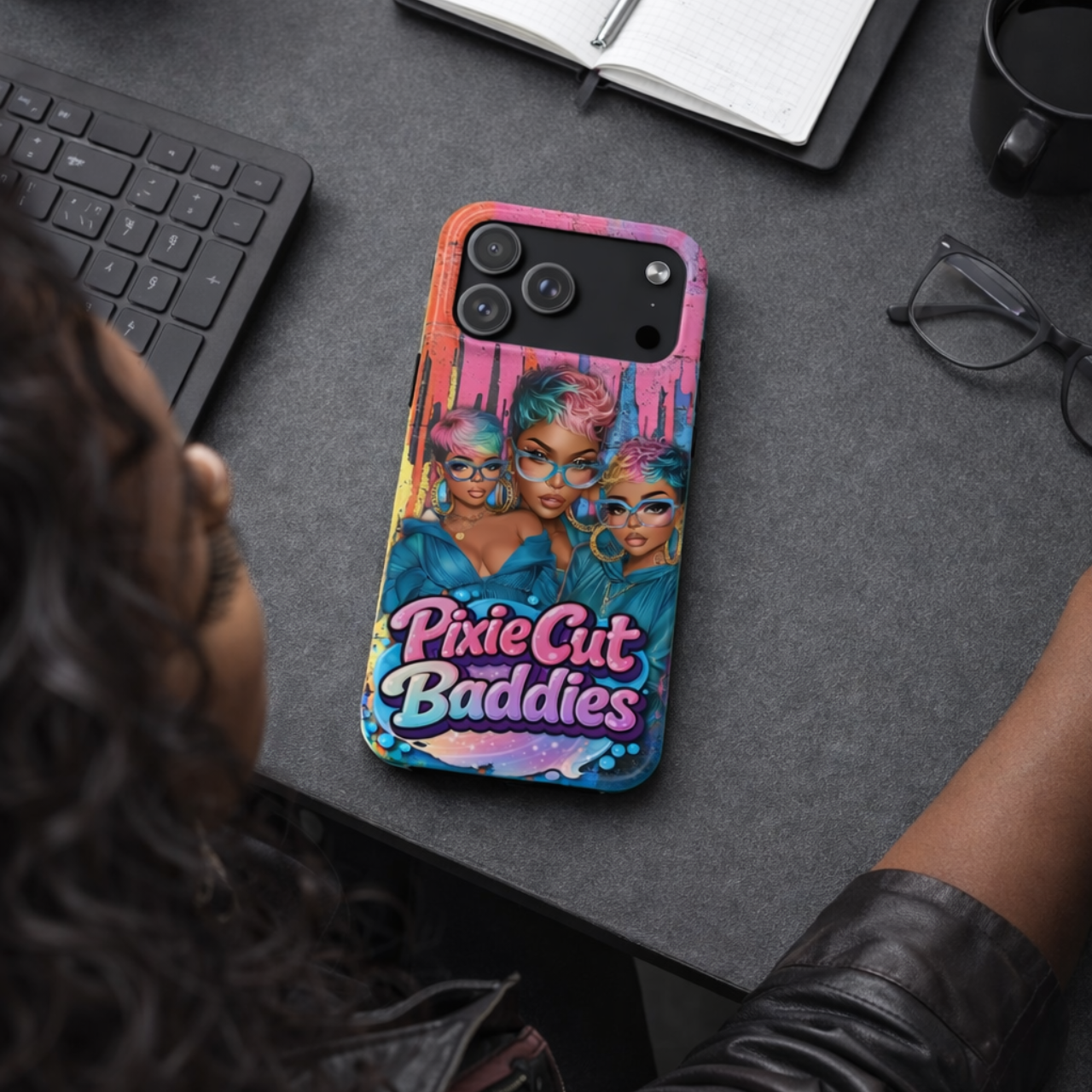 PixieCut Baddies Tough Phone Case — Colorful Protective iPhone Case with Bold Art product thumbnail image PixieCut Baddies Tough Phone Case — Colorful Protective iPhone Case with Bold Art product thumbnail image