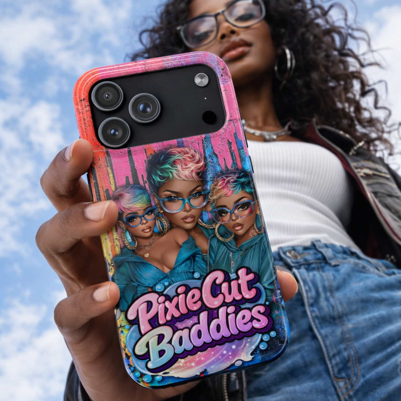 PixieCut Baddies Tough Phone Case — Colorful Protective iPhone Case with Bold Art