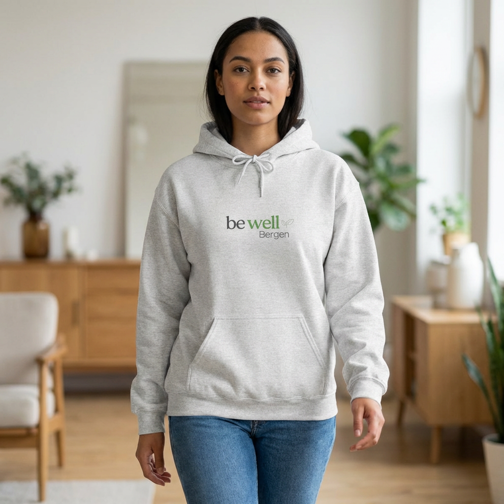 Be Well Bergen Hoodie — Minimal Wellness Pullover product thumbnail image Be Well Bergen Hoodie — Minimal Wellness Pullover product thumbnail image