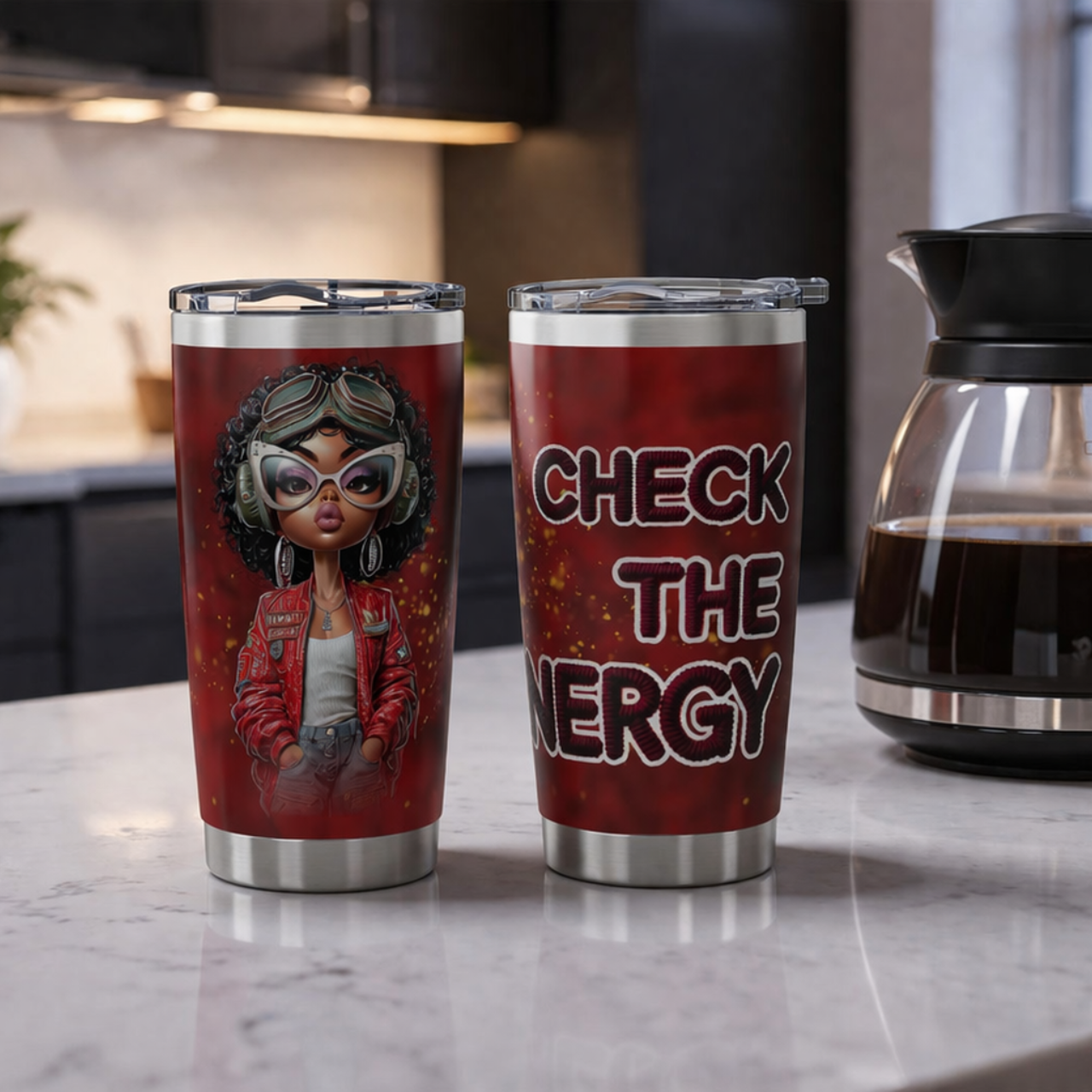 Check The Energy 20oz Tumbler product thumbnail image Check The Energy 20oz Tumbler product thumbnail image