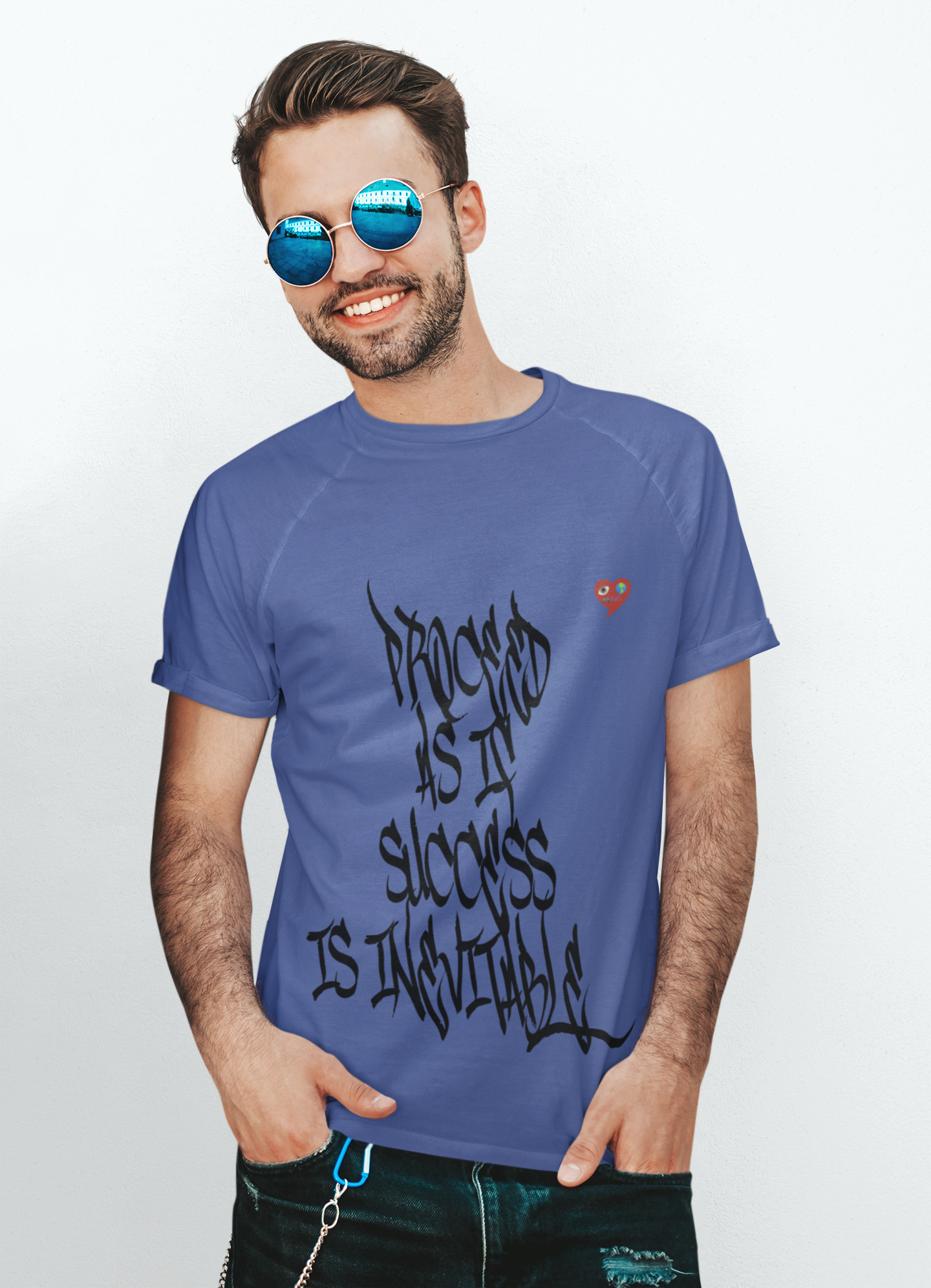 Motivational Graffiti T-Shirt — "Progress As It Succeeds Is Inevitable" Heart Accent product thumbnail image Motivational Graffiti T-Shirt — "Progress As It Succeeds Is Inevitable" Heart Accent product thumbnail image