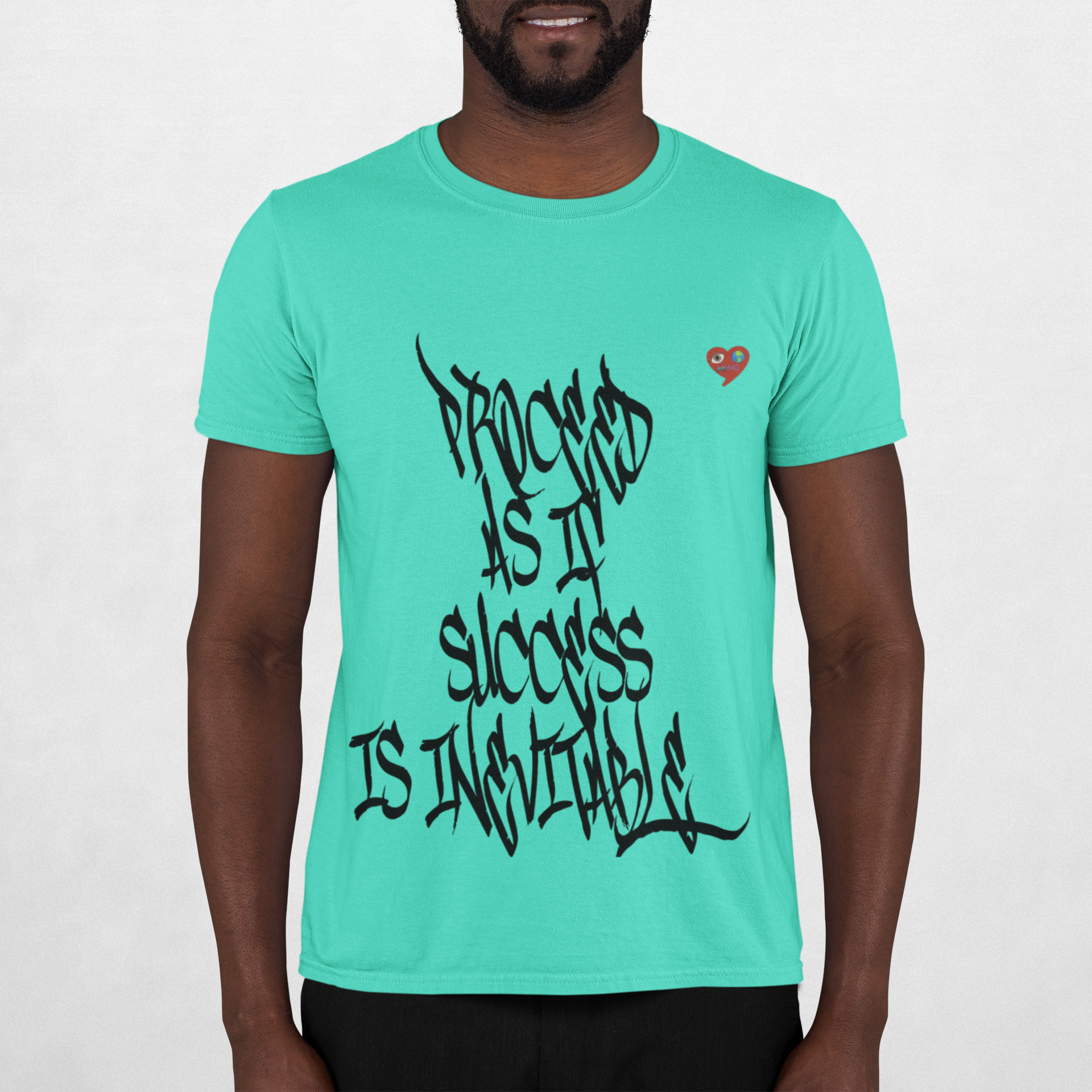 Motivational Graffiti T-Shirt — "Progress As It Succeeds Is Inevitable" Heart Accent product thumbnail image Motivational Graffiti T-Shirt — "Progress As It Succeeds Is Inevitable" Heart Accent product thumbnail image
