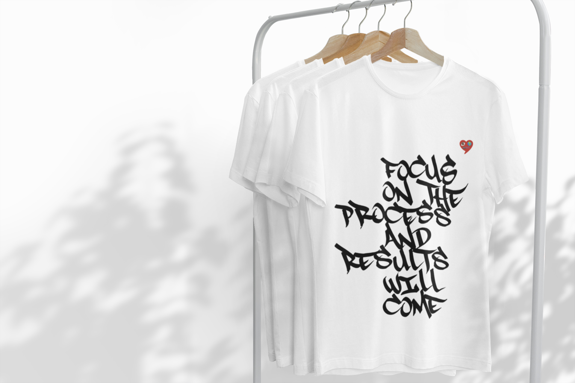 Motivational Tee — "Focus on the Process and Results Will Come" Graphic Shirt product thumbnail image