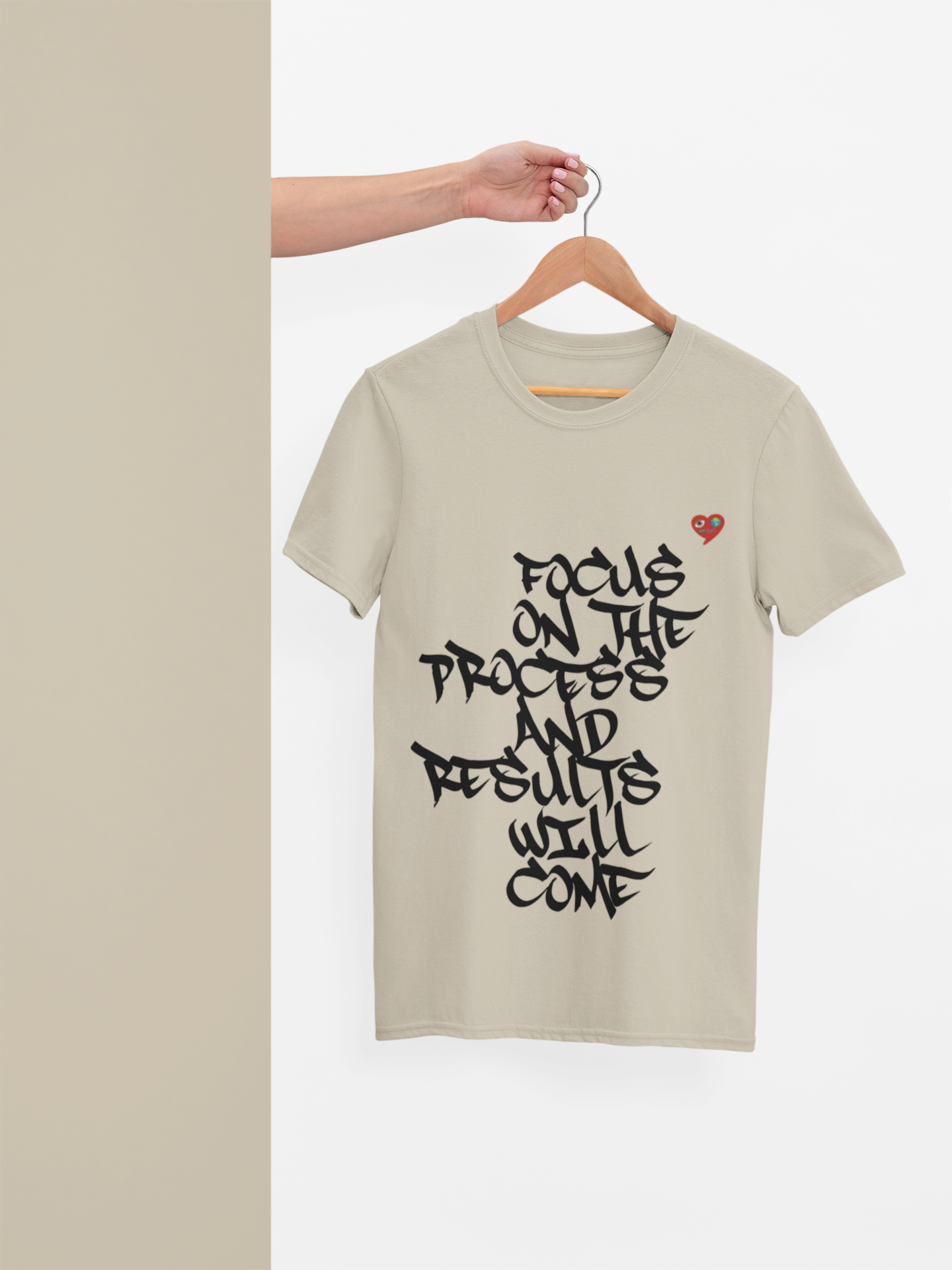 Motivational Tee — "Focus on the Process and Results Will Come" Graphic Shirt product thumbnail image