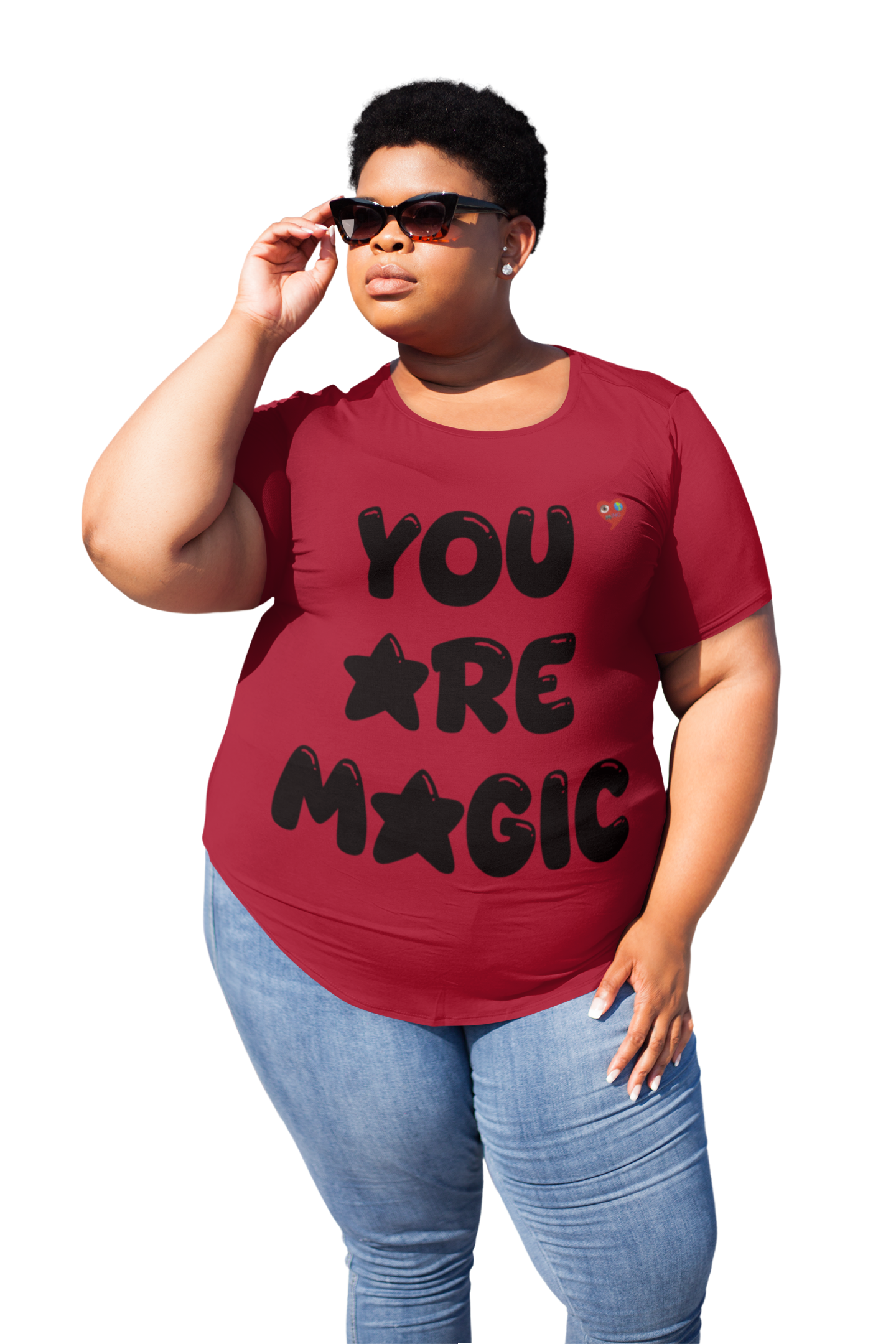 You Are Magic T-Shirt — Positive Graphic Tee with Heart Accent product thumbnail image
