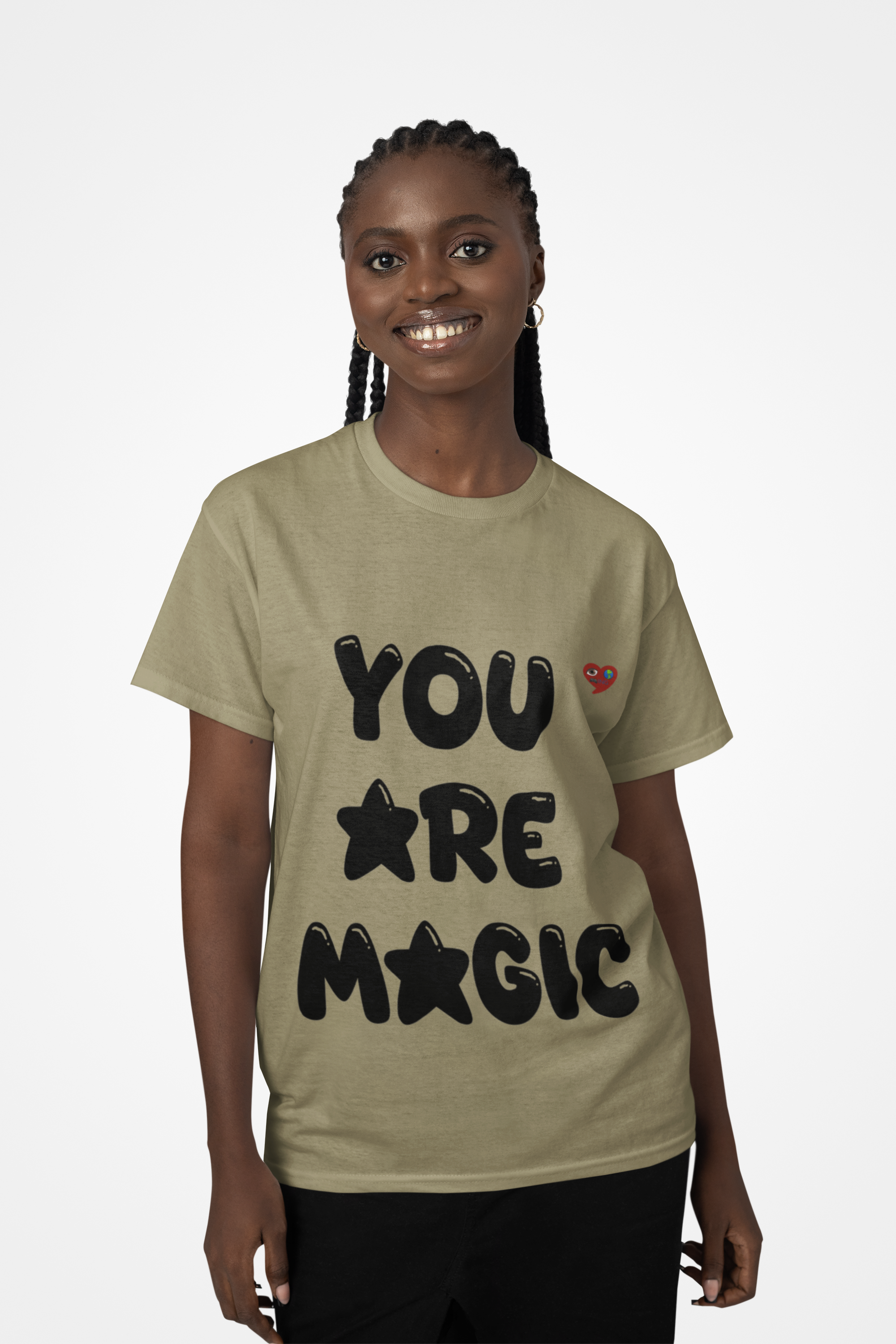 You Are Magic T-Shirt — Positive Graphic Tee with Heart Accent product thumbnail image You Are Magic T-Shirt — Positive Graphic Tee with Heart Accent product thumbnail image