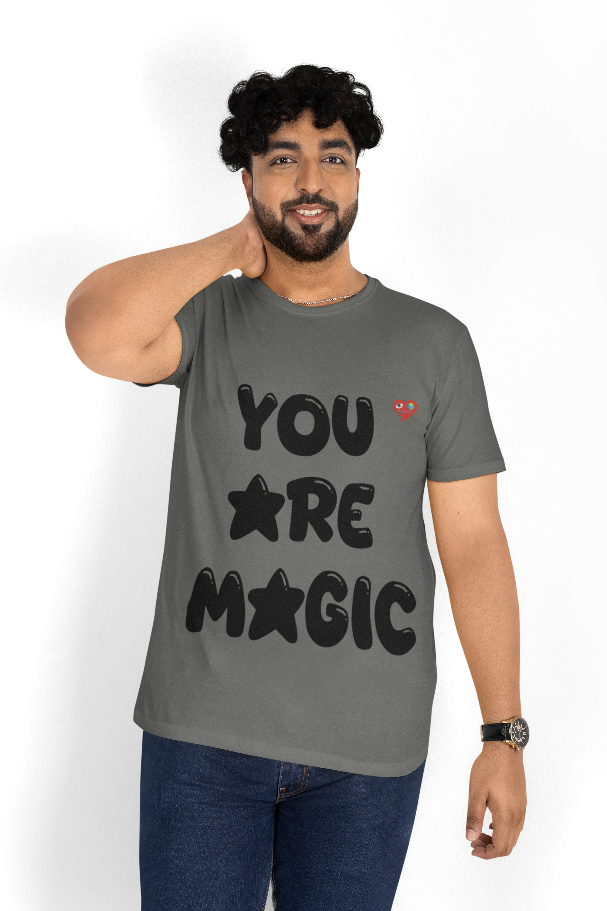 You Are Magic T-Shirt — Positive Graphic Tee with Heart Accent product thumbnail image