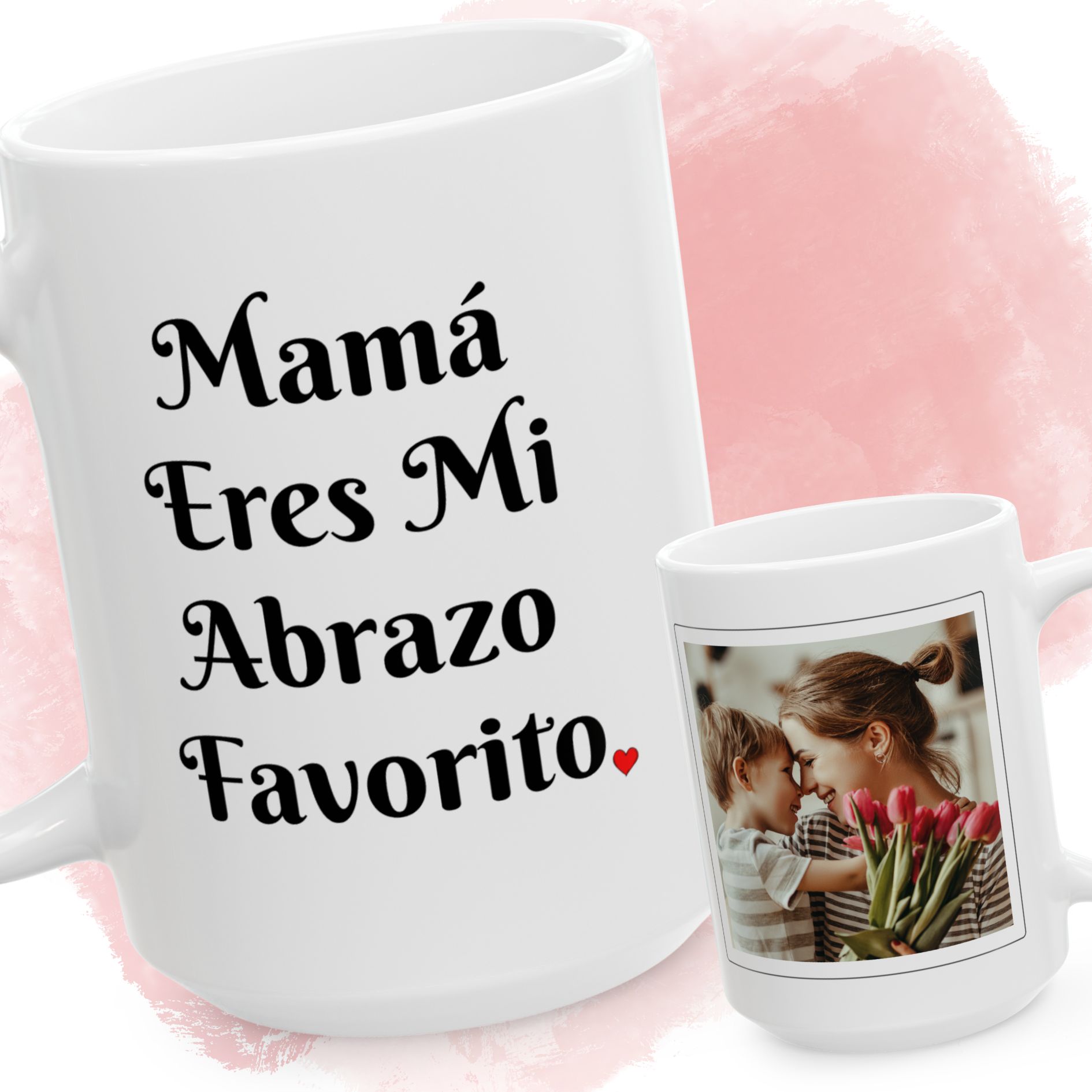 Taza Personalizada con Foto 15 oz | Mamá Eres Mi Abrazo Favorito | Regalo para Mamá | Taza con Foto | Mother’s Day Gift product thumbnail image