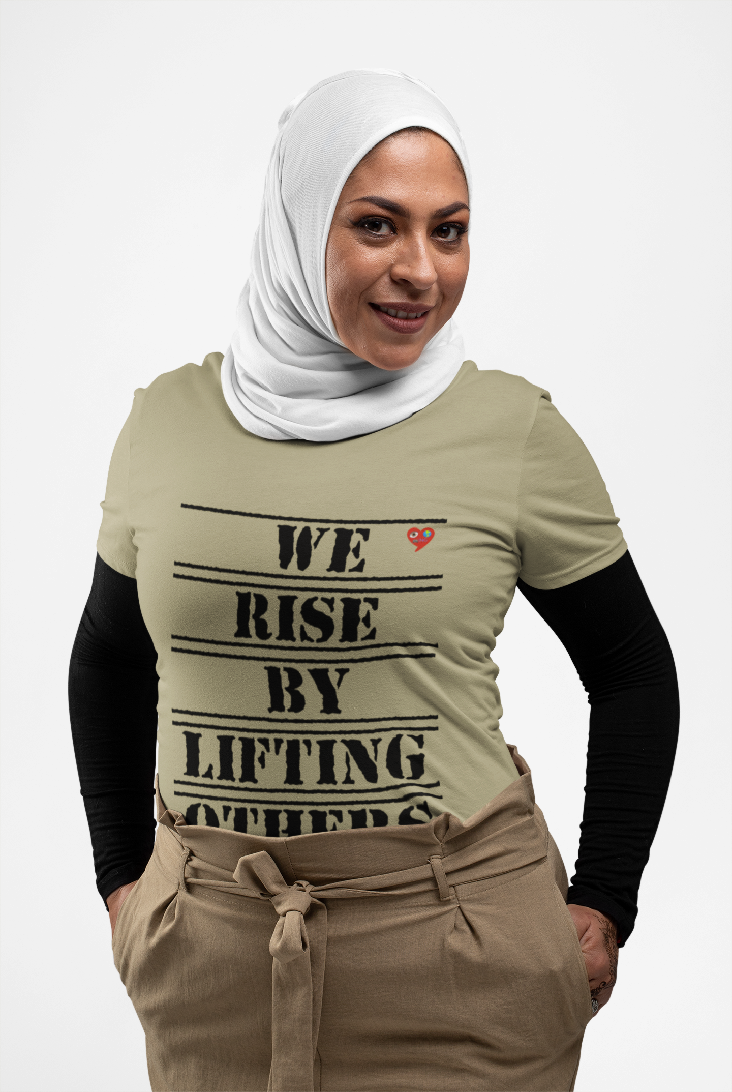 We Rise By Lifting Others T-Shirt – Inspirational Quote Tee with Small Heart product thumbnail image We Rise By Lifting Others T-Shirt – Inspirational Quote Tee with Small Heart product thumbnail image