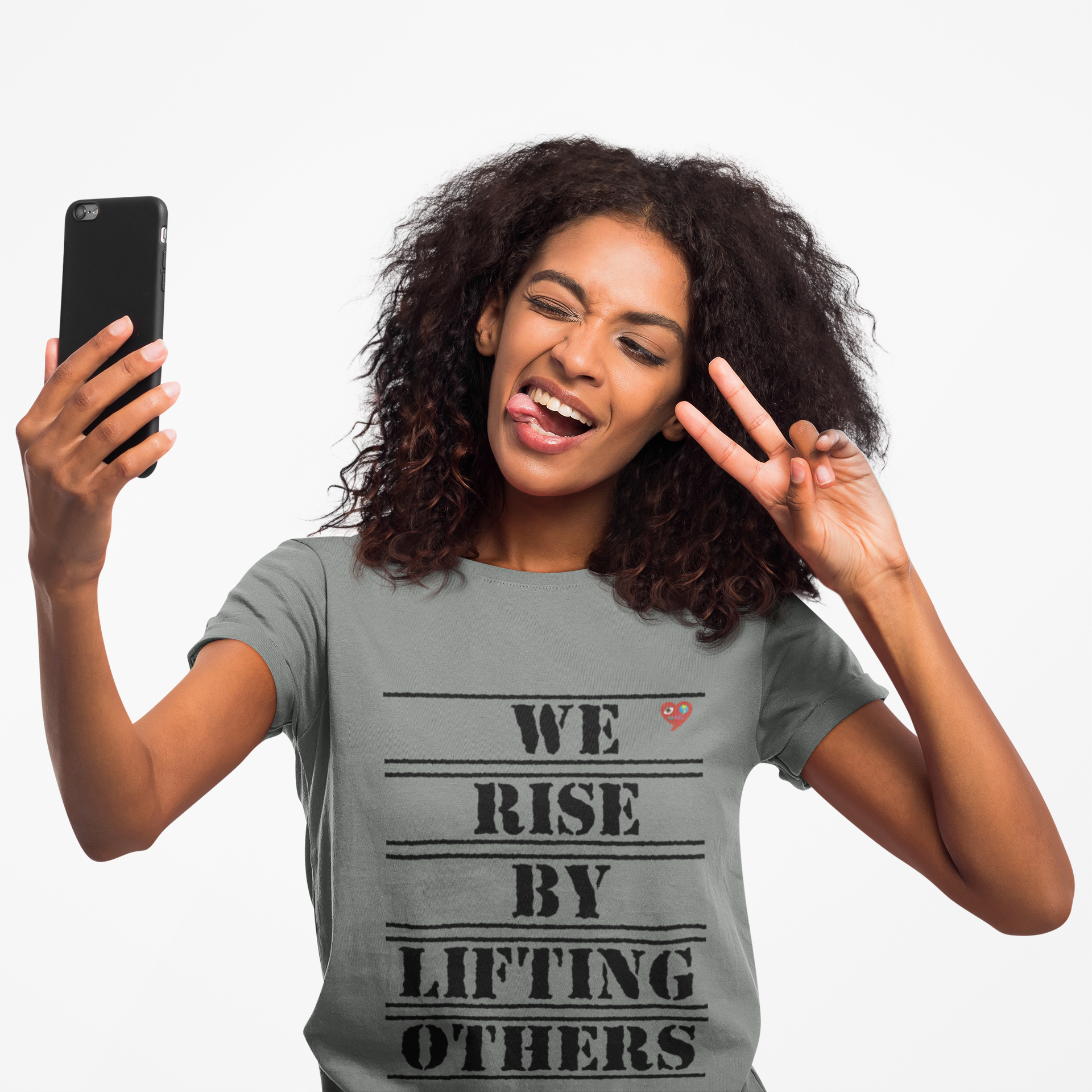 We Rise By Lifting Others T-Shirt – Inspirational Quote Tee with Small Heart product thumbnail image We Rise By Lifting Others T-Shirt – Inspirational Quote Tee with Small Heart product thumbnail image