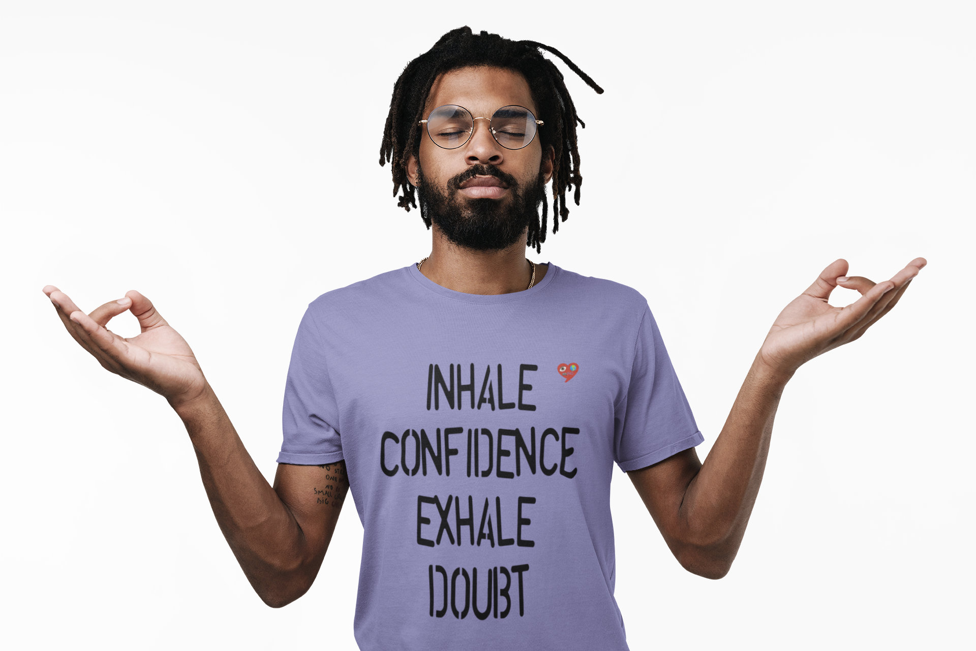 Inhale Confidence Exhale Doubt T-Shirt — Positive Affirmation Tee product thumbnail image