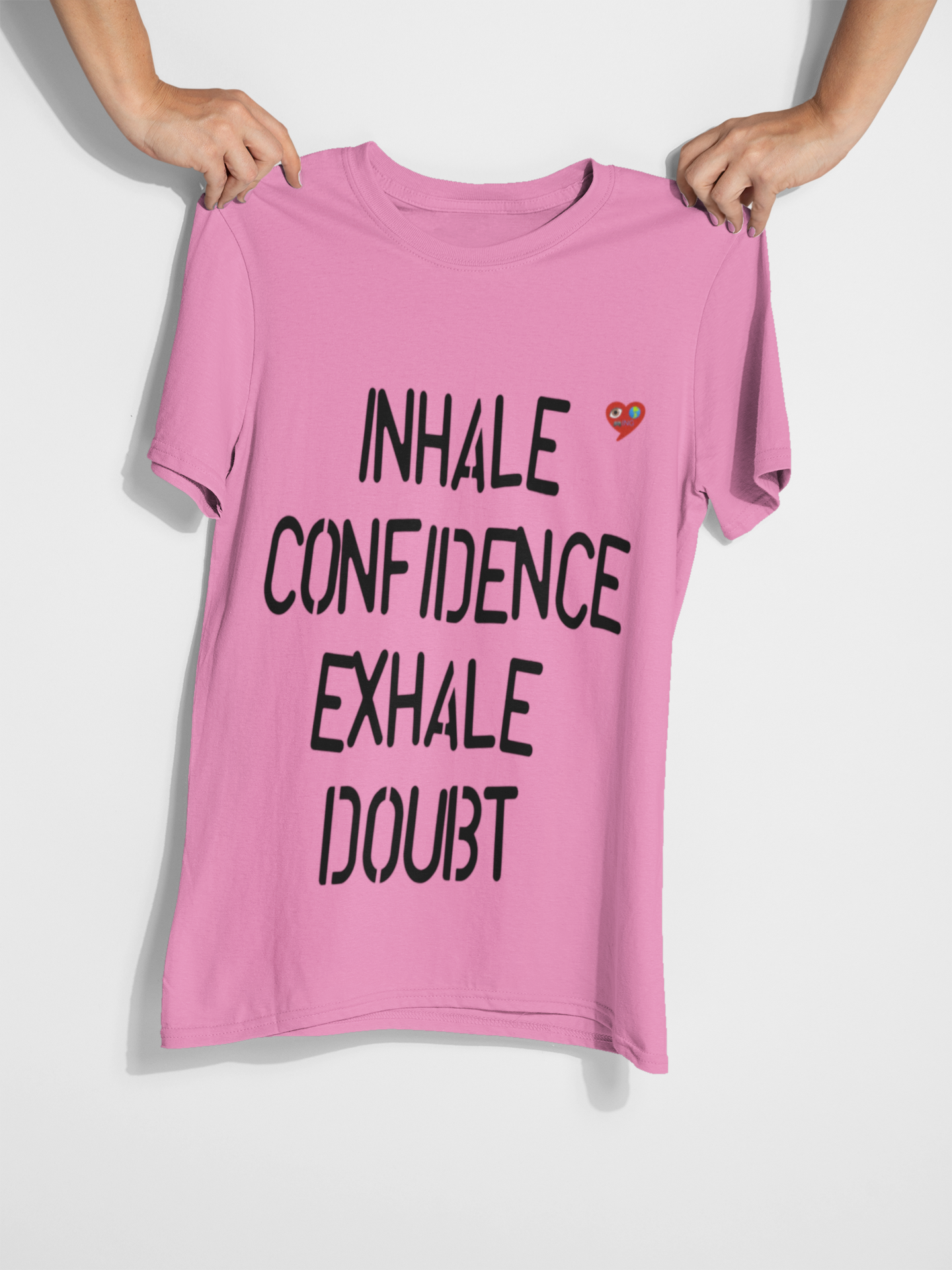 Inhale Confidence Exhale Doubt T-Shirt — Positive Affirmation Tee product thumbnail image