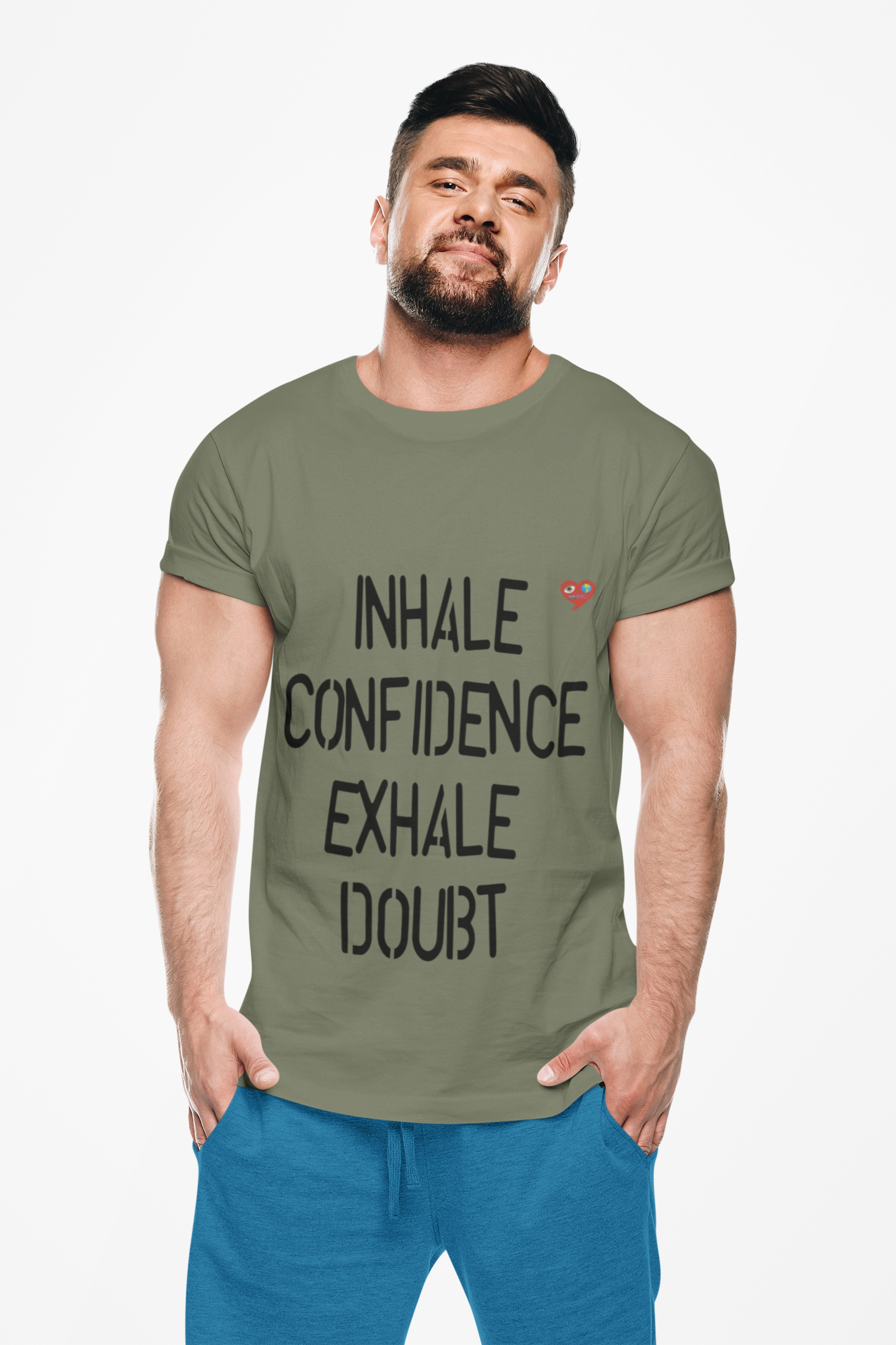 Inhale Confidence Exhale Doubt T-Shirt — Positive Affirmation Tee product thumbnail image Inhale Confidence Exhale Doubt T-Shirt — Positive Affirmation Tee product thumbnail image