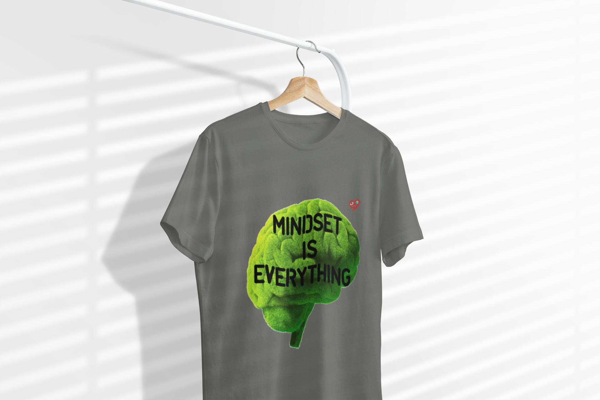 Mindset Is Everything T-Shirt — Motivational Brain Graphic Tee