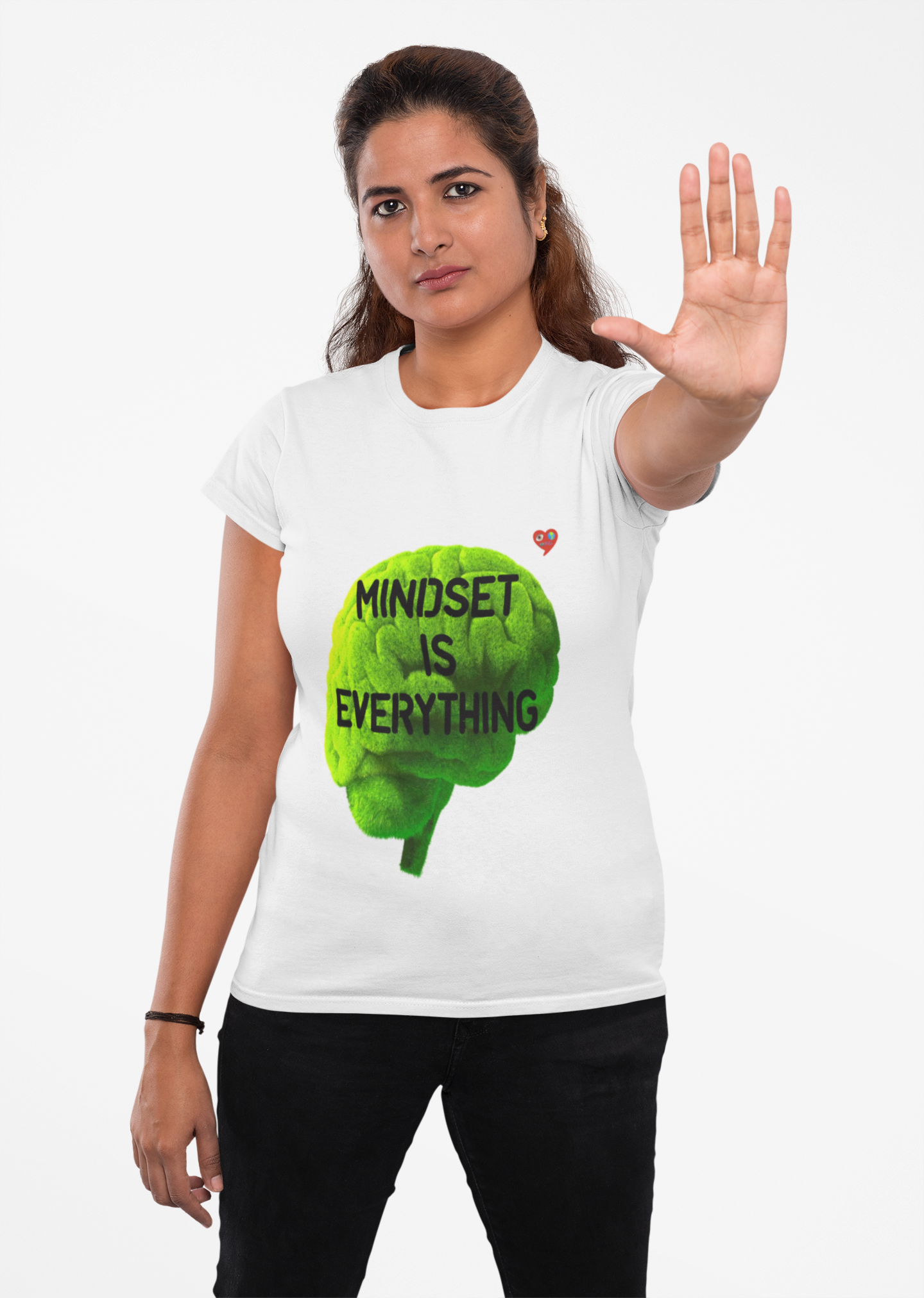 Mindset Is Everything T-Shirt — Motivational Brain Graphic Tee product thumbnail image