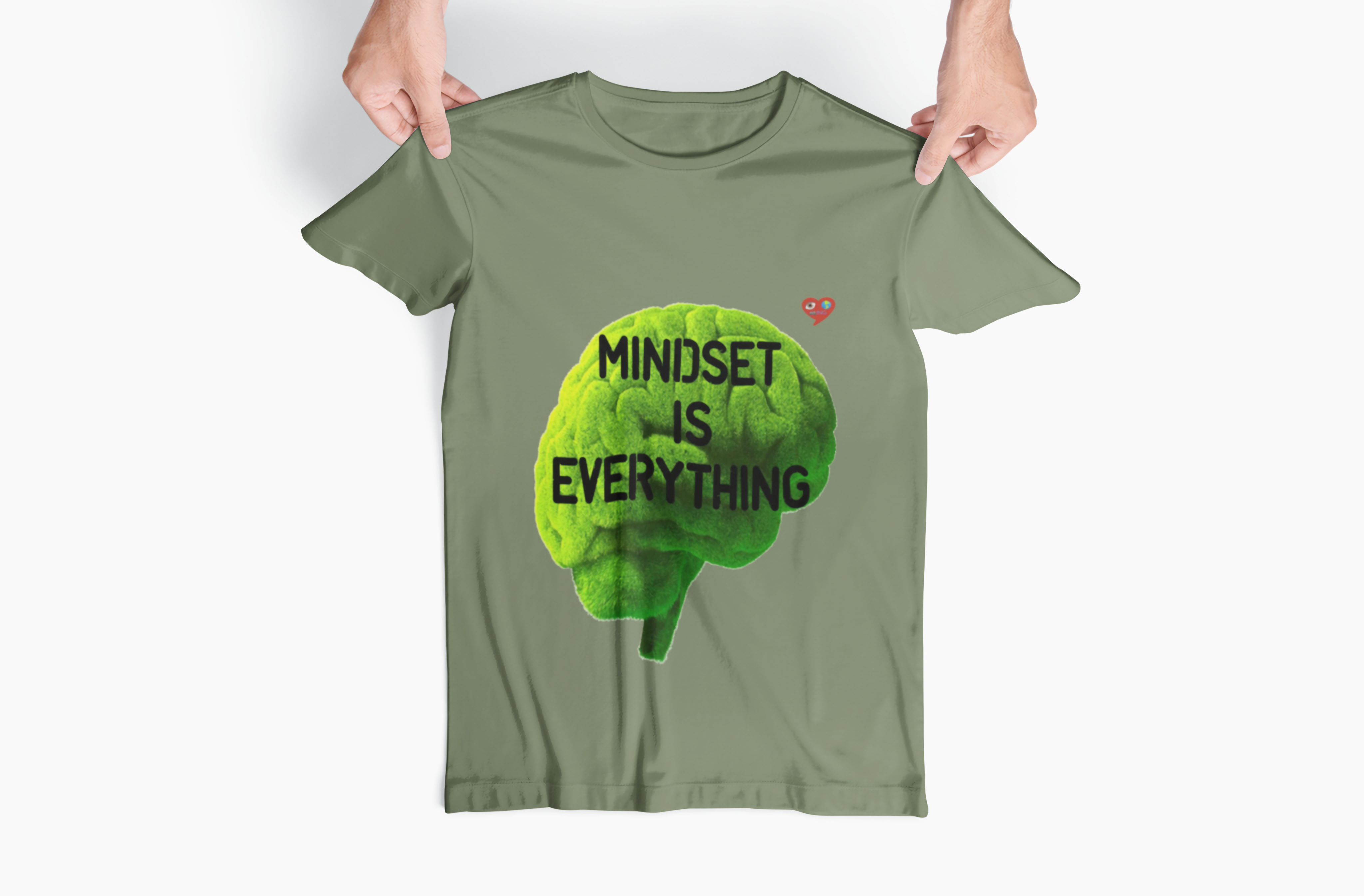 Mindset Is Everything T-Shirt — Motivational Brain Graphic Tee product thumbnail image
