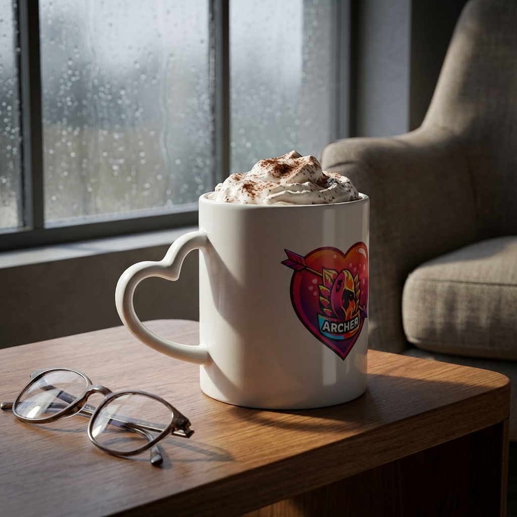 Raver Love Heart-Shaped Mug product thumbnail image