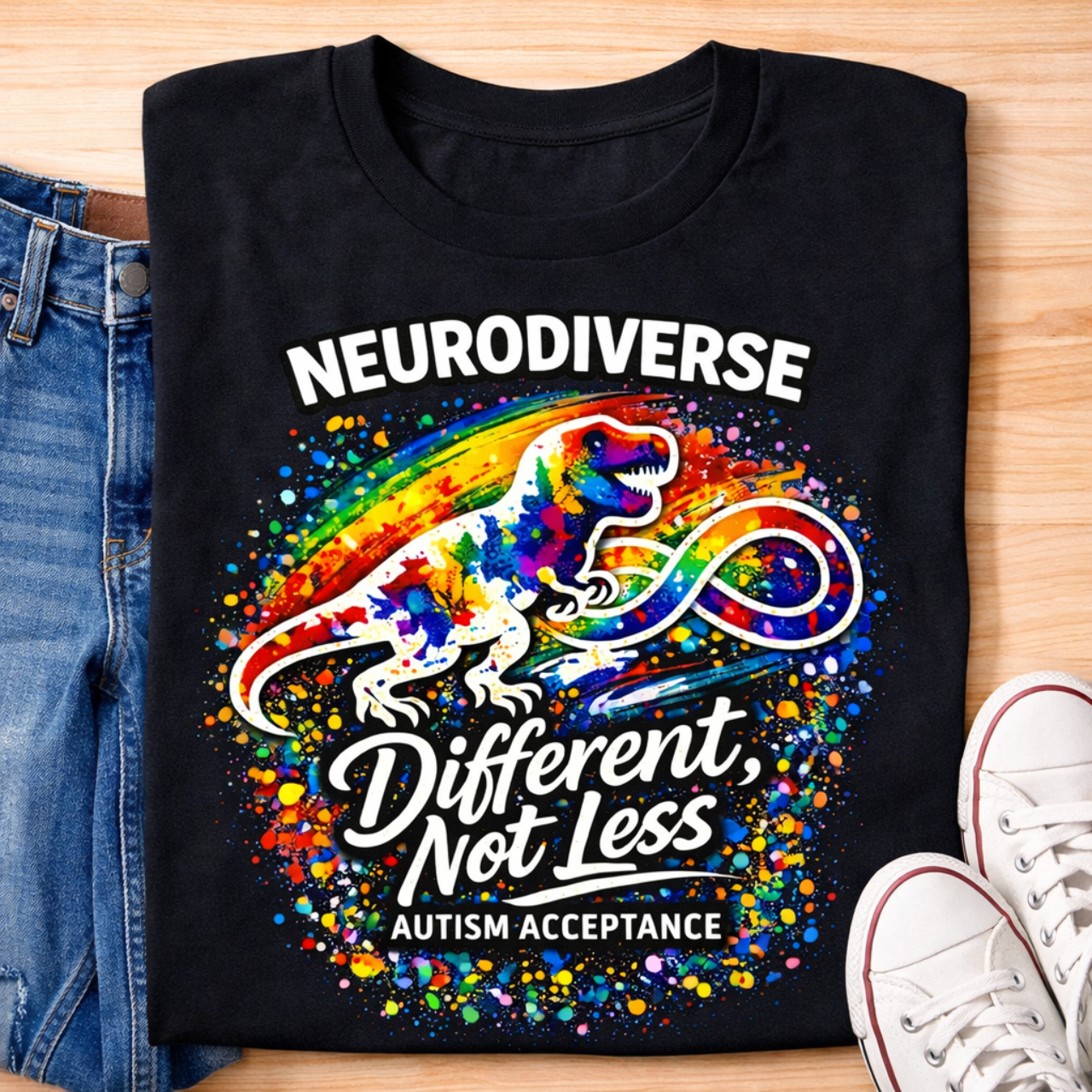 Unisex Softstyle T-Shirt Neurodiverse Different Not Less Autism Acceptance Shirt | Autism Awareness Teacher Shirt | Neurodiversity Support Tee | Inclusive Classroom Shirt product thumbnail image Unisex Softstyle T-Shirt Neurodiverse Different Not Less Autism Acceptance Shirt | Autism Awareness Teacher Shirt | Neurodiversity Support Tee | Inclusive Classroom Shirt product thumbnail image