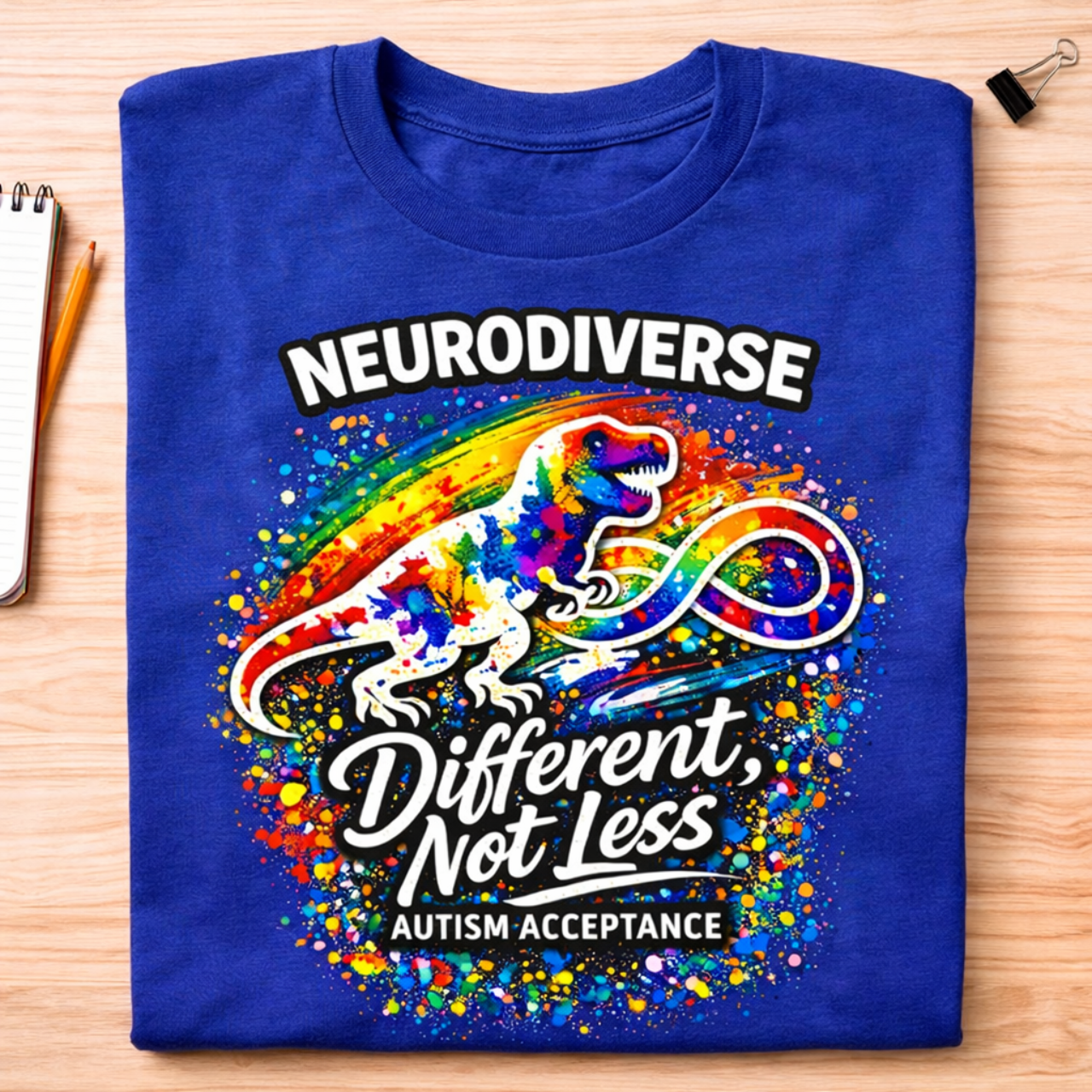 Unisex Softstyle T-Shirt Neurodiverse Different Not Less Autism Acceptance Shirt | Autism Awareness Teacher Shirt | Neurodiversity Support Tee | Inclusive Classroom Shirt product thumbnail image Unisex Softstyle T-Shirt Neurodiverse Different Not Less Autism Acceptance Shirt | Autism Awareness Teacher Shirt | Neurodiversity Support Tee | Inclusive Classroom Shirt product thumbnail image