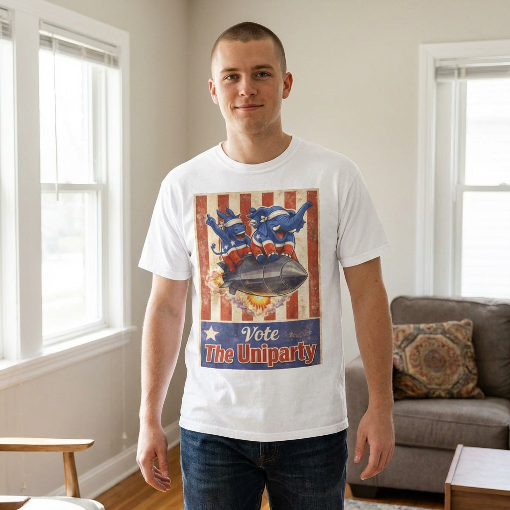 Vote The Uniparty, Retro Patriotic Graphic Tee