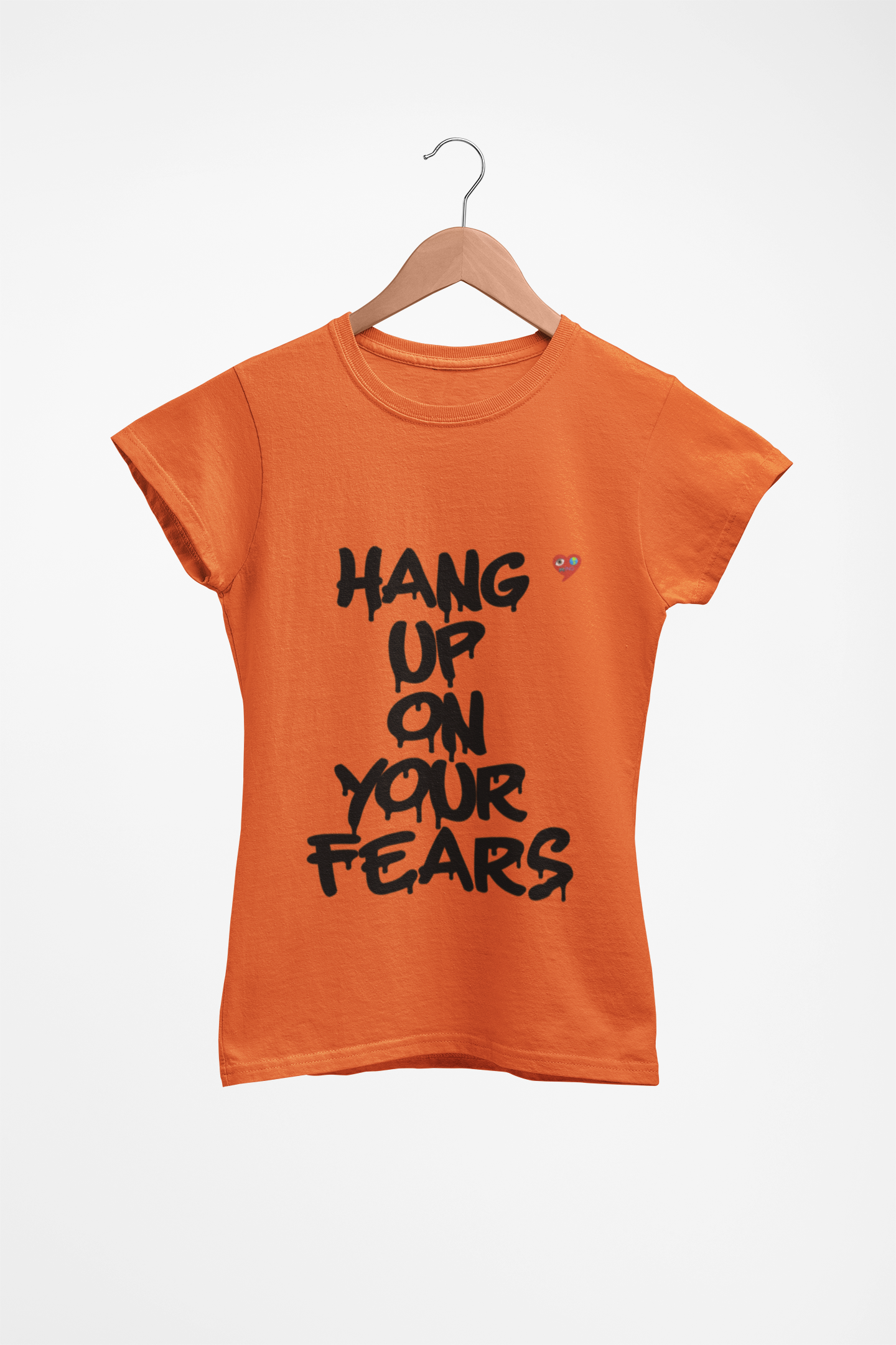 Hang Up On Your Fears T-Shirt — Inspirational Graphic Tee with Heart product thumbnail image Hang Up On Your Fears T-Shirt — Inspirational Graphic Tee with Heart product thumbnail image