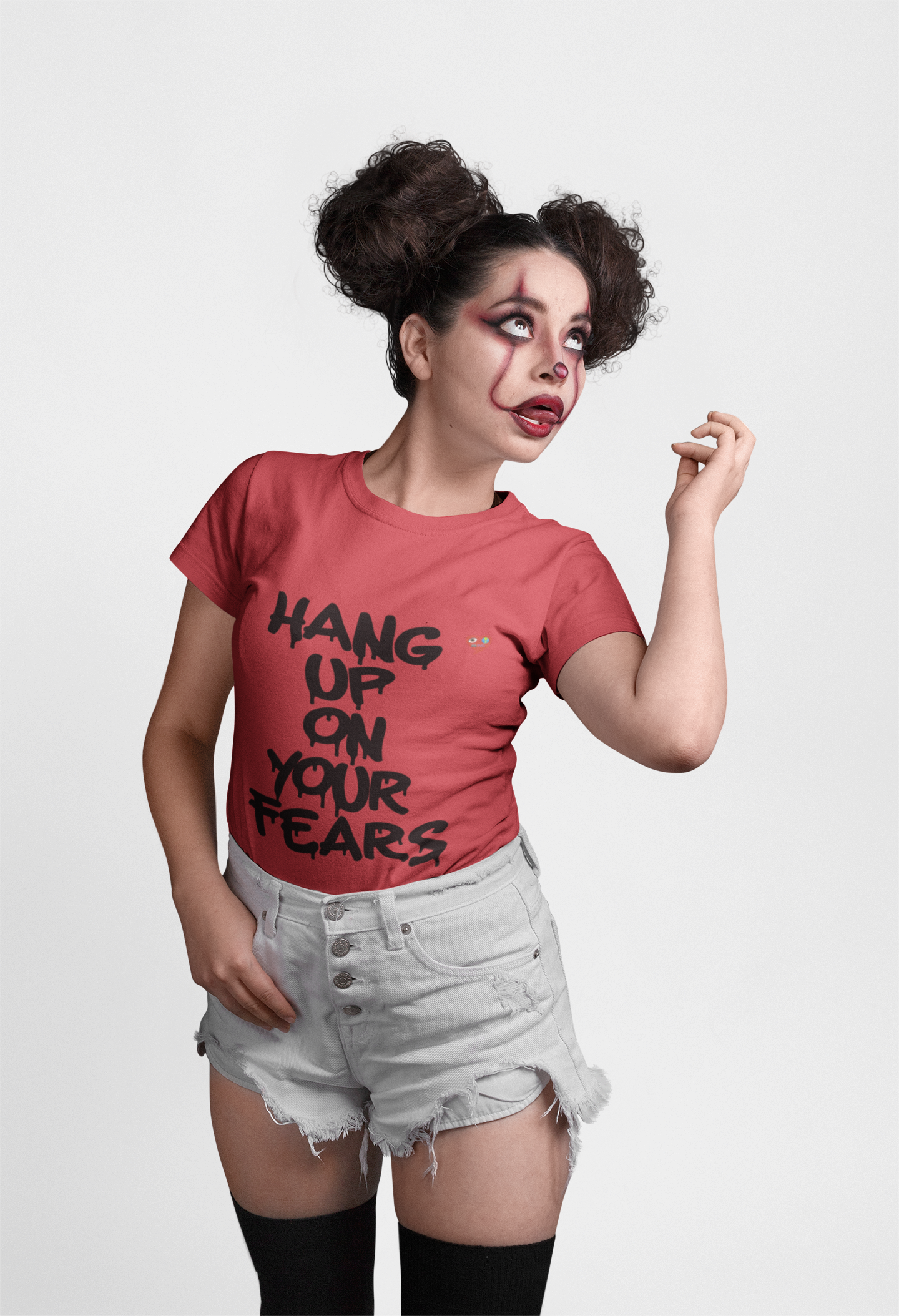 Hang Up On Your Fears T-Shirt — Inspirational Graphic Tee with Heart product thumbnail image