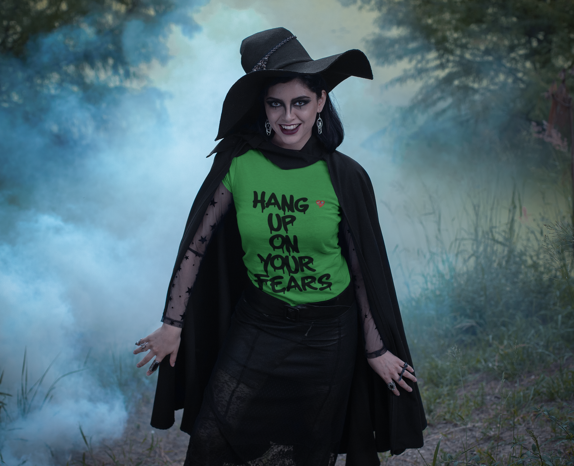 Hang Up On Your Fears T-Shirt — Inspirational Graphic Tee with Heart product thumbnail image