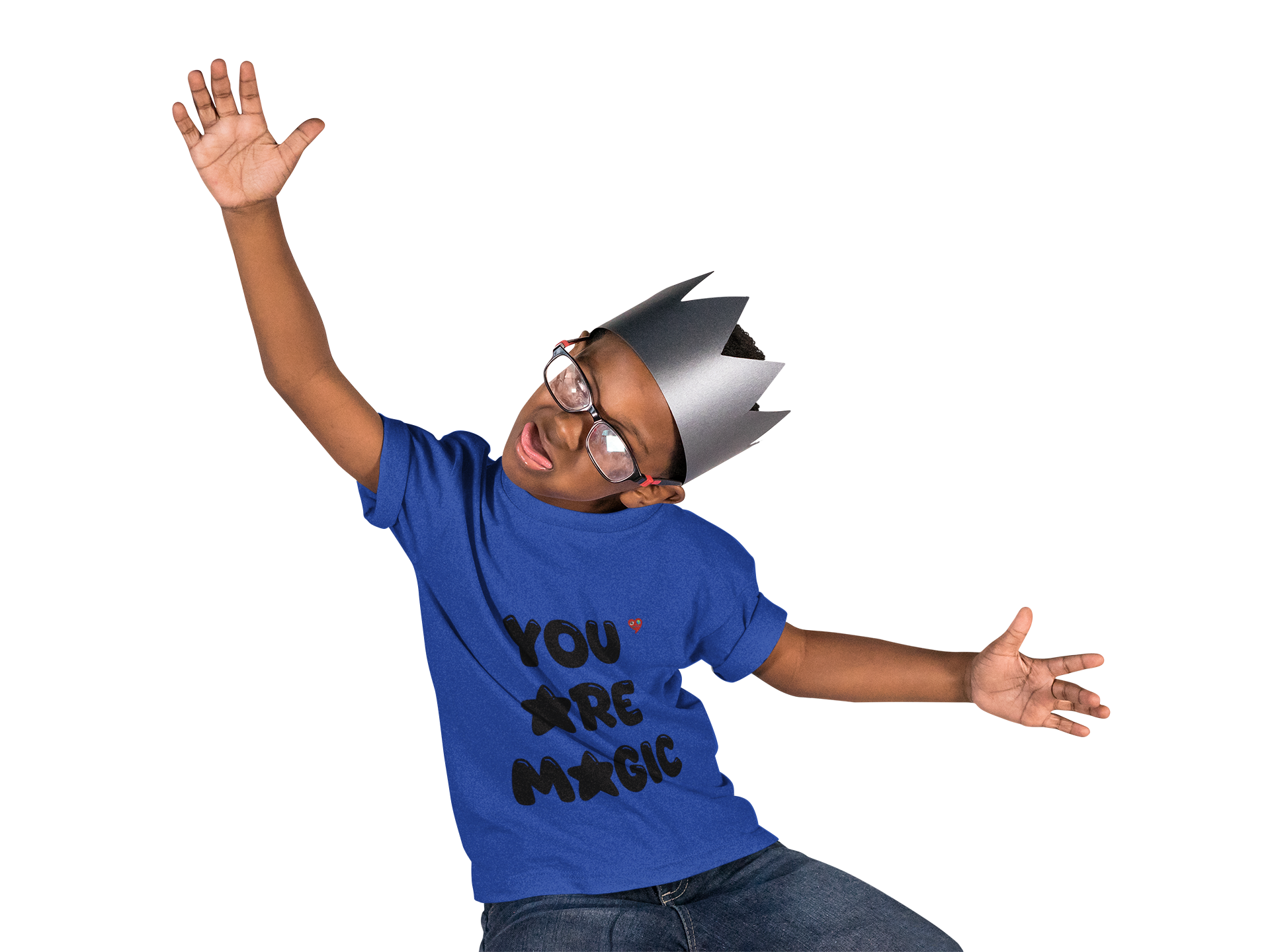 You Are Magic Youth Tee — Positive Kids T-Shirt with Heart &amp; Star Design product thumbnail image