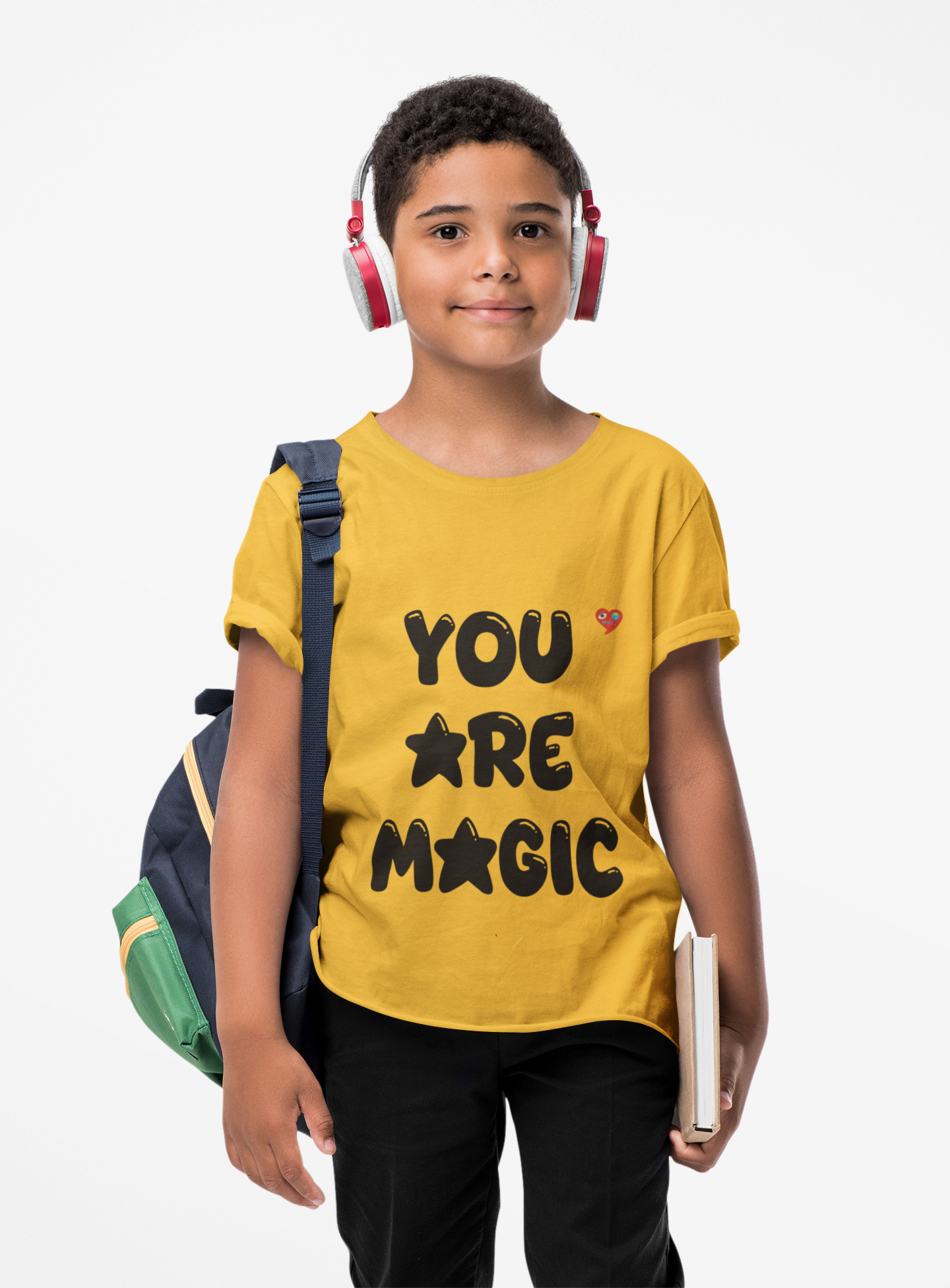 You Are Magic Youth Tee — Positive Kids T-Shirt with Heart & Star Design product thumbnail image You Are Magic Youth Tee — Positive Kids T-Shirt with Heart & Star Design product thumbnail image