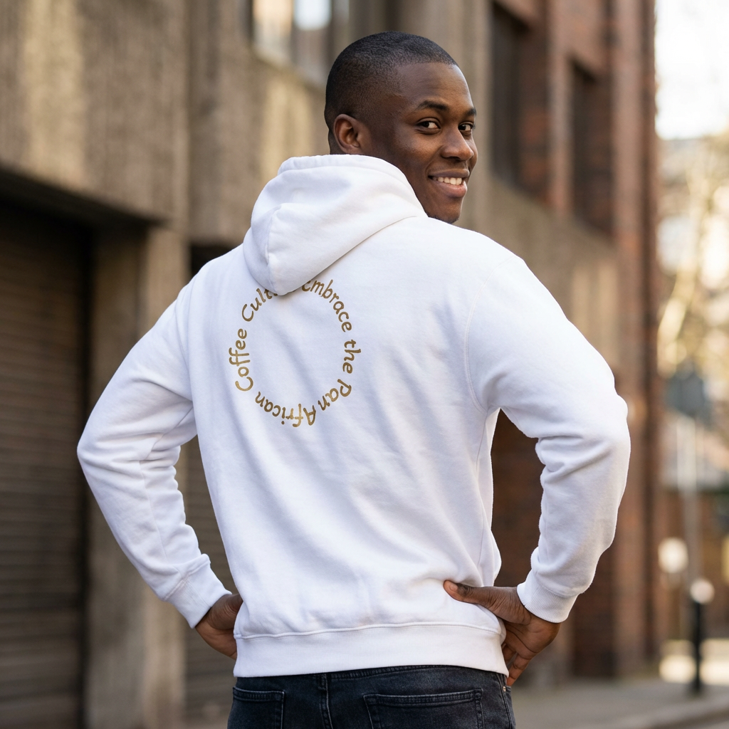 Coffee Culture Embrace Hooded Sweatshirt, Unisex Pullover, Cozy Sweatshirt, Gift for Coffee Lovers, Casual Hoodie