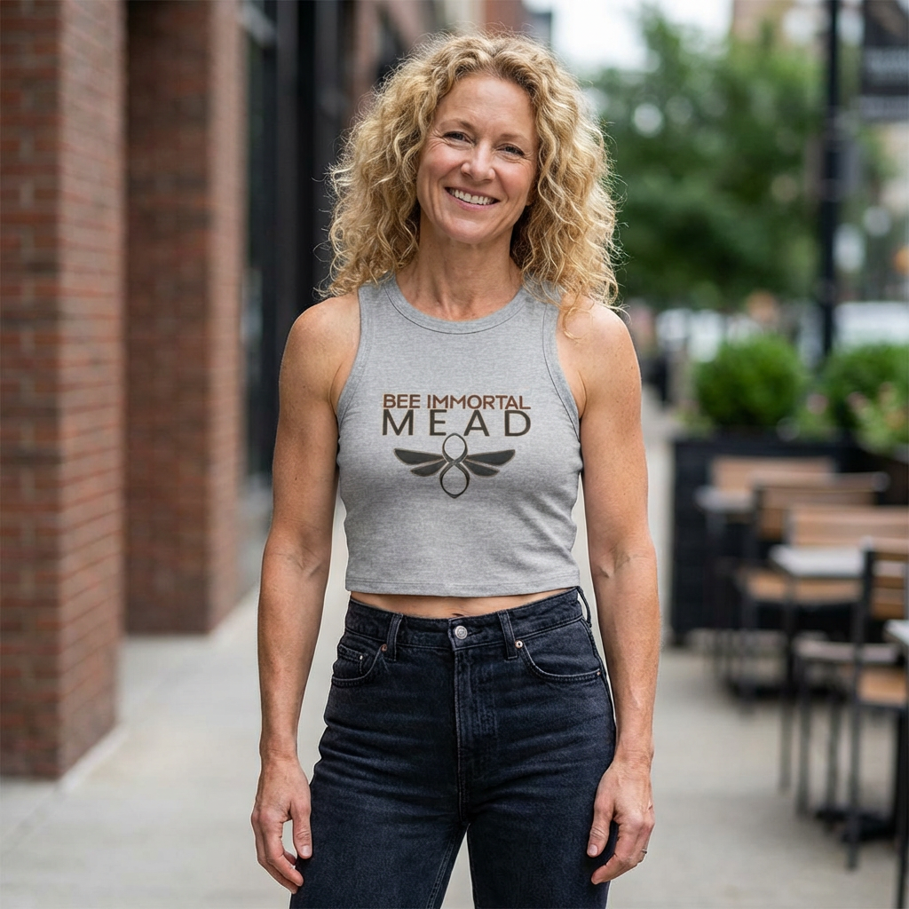 Full Logo Women's Micro Rib Racer Tank Top product thumbnail image