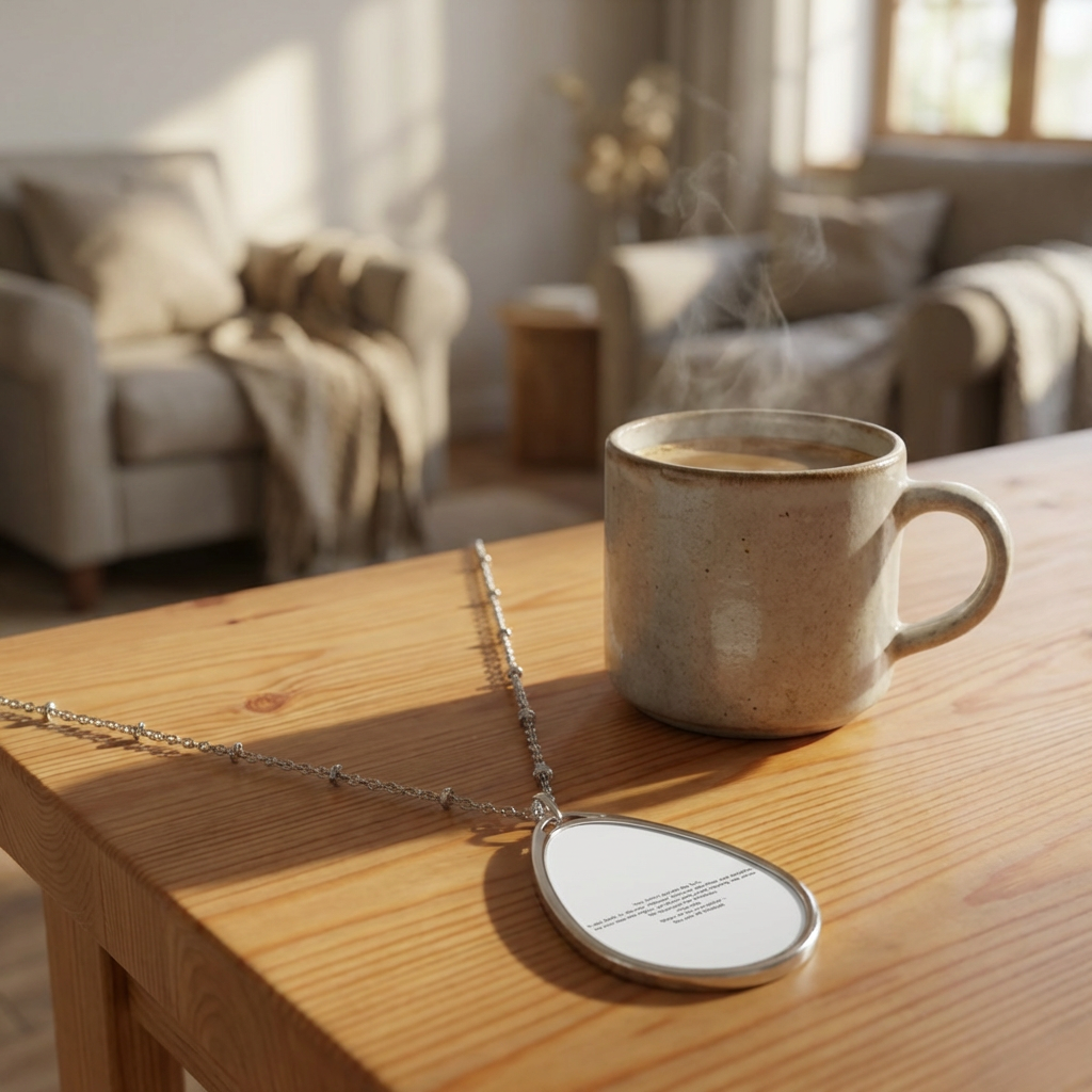 FOREVER REMEMBERED Oval Teardrop Necklace FS™ Engraved Back product thumbnail image FOREVER REMEMBERED Oval Teardrop Necklace FS™ Engraved Back product thumbnail image