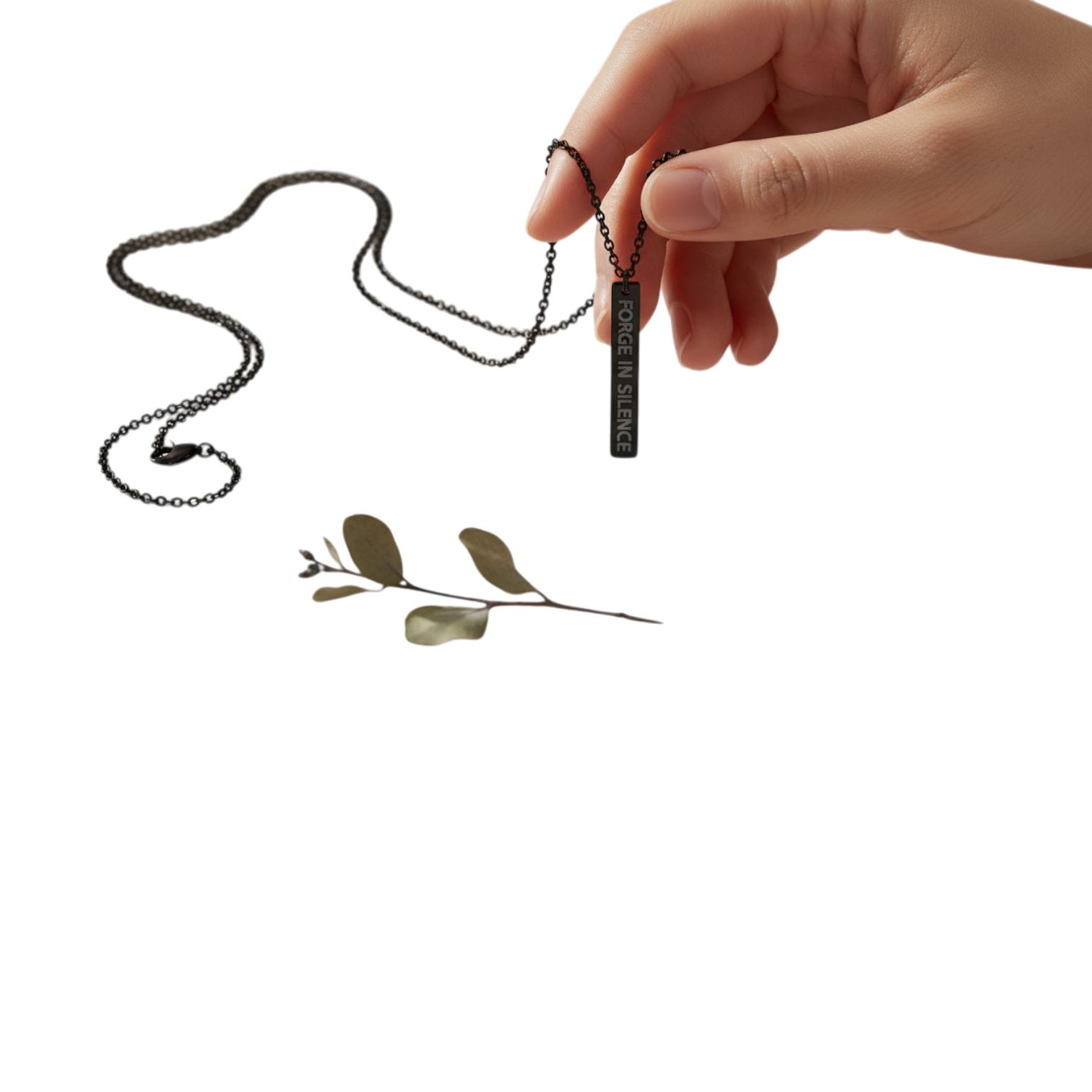 FORGE IN SILENCE™ Vertical Bar Pendant FS™ Marked Reverse product thumbnail image FORGE IN SILENCE™ Vertical Bar Pendant FS™ Marked Reverse product thumbnail image