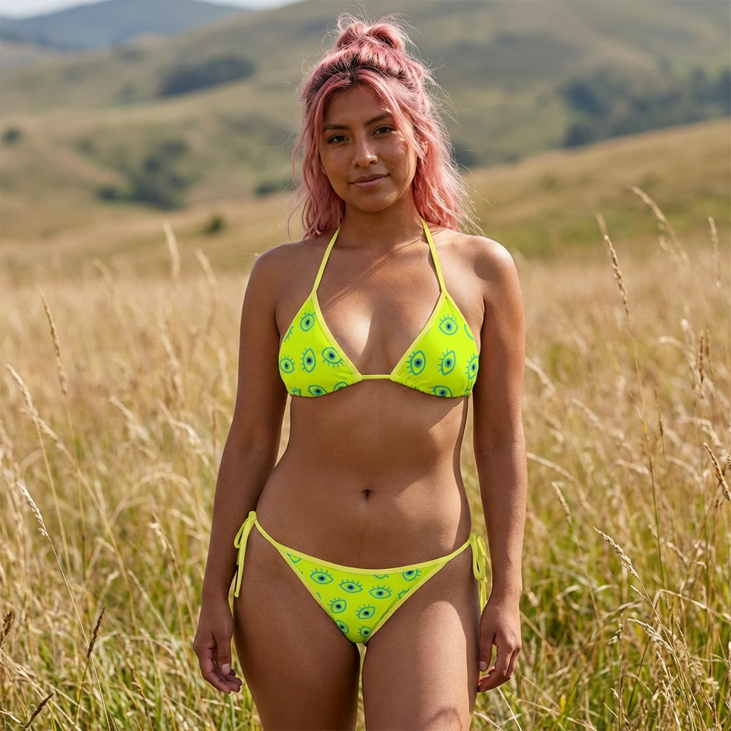 Eye See U  Triangle Bikini — Women's Tie-Side Swimsuit