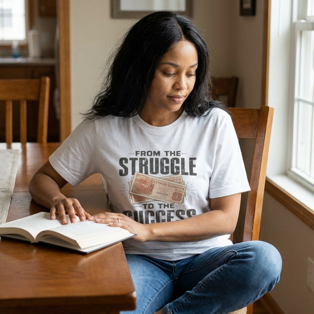 From the Struggle to the Success T-Shirt — Motivational Vintage Ticket Design product thumbnail image