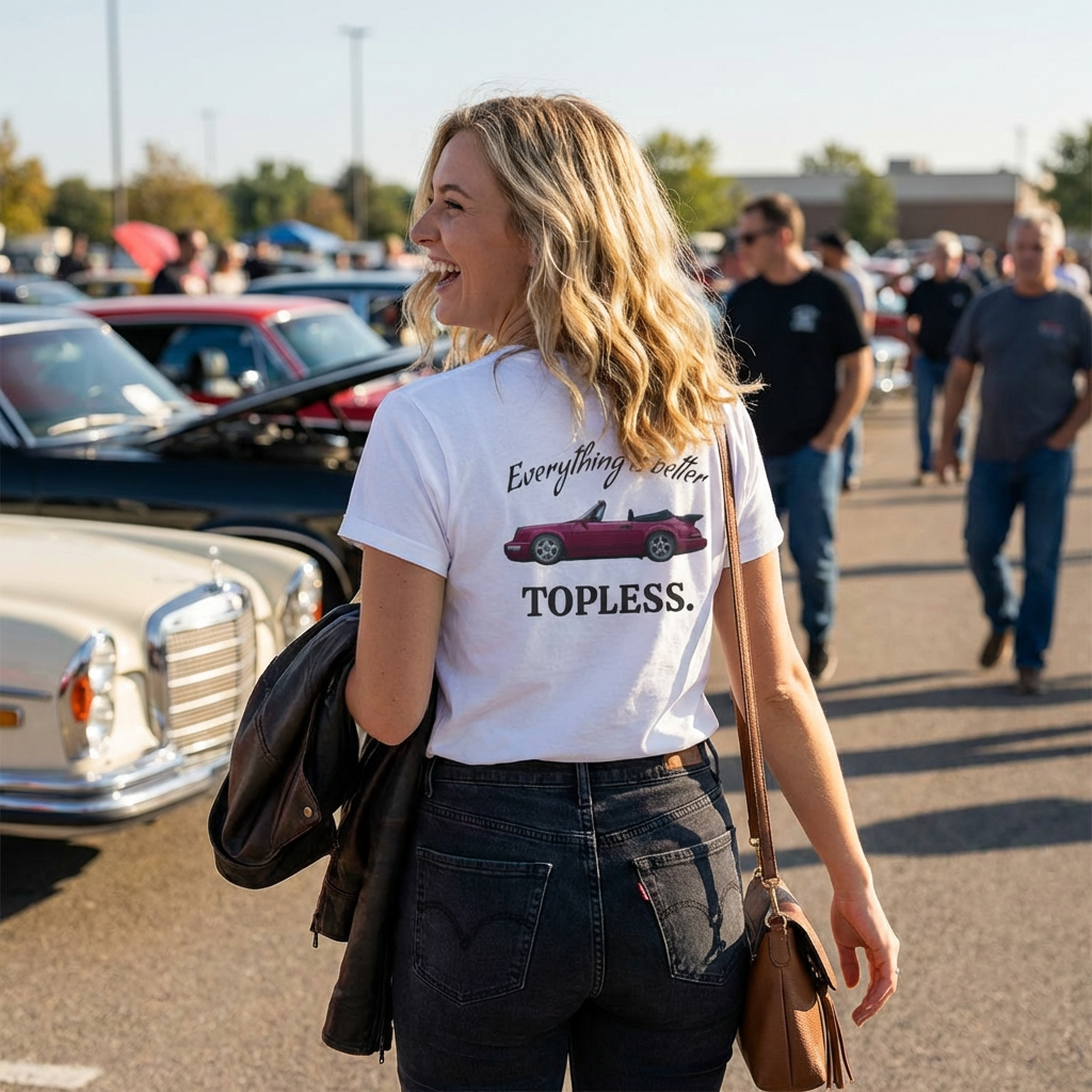 "Everything is Better Topless" Graphic T-Shirt product thumbnail image "Everything is Better Topless" Graphic T-Shirt product thumbnail image