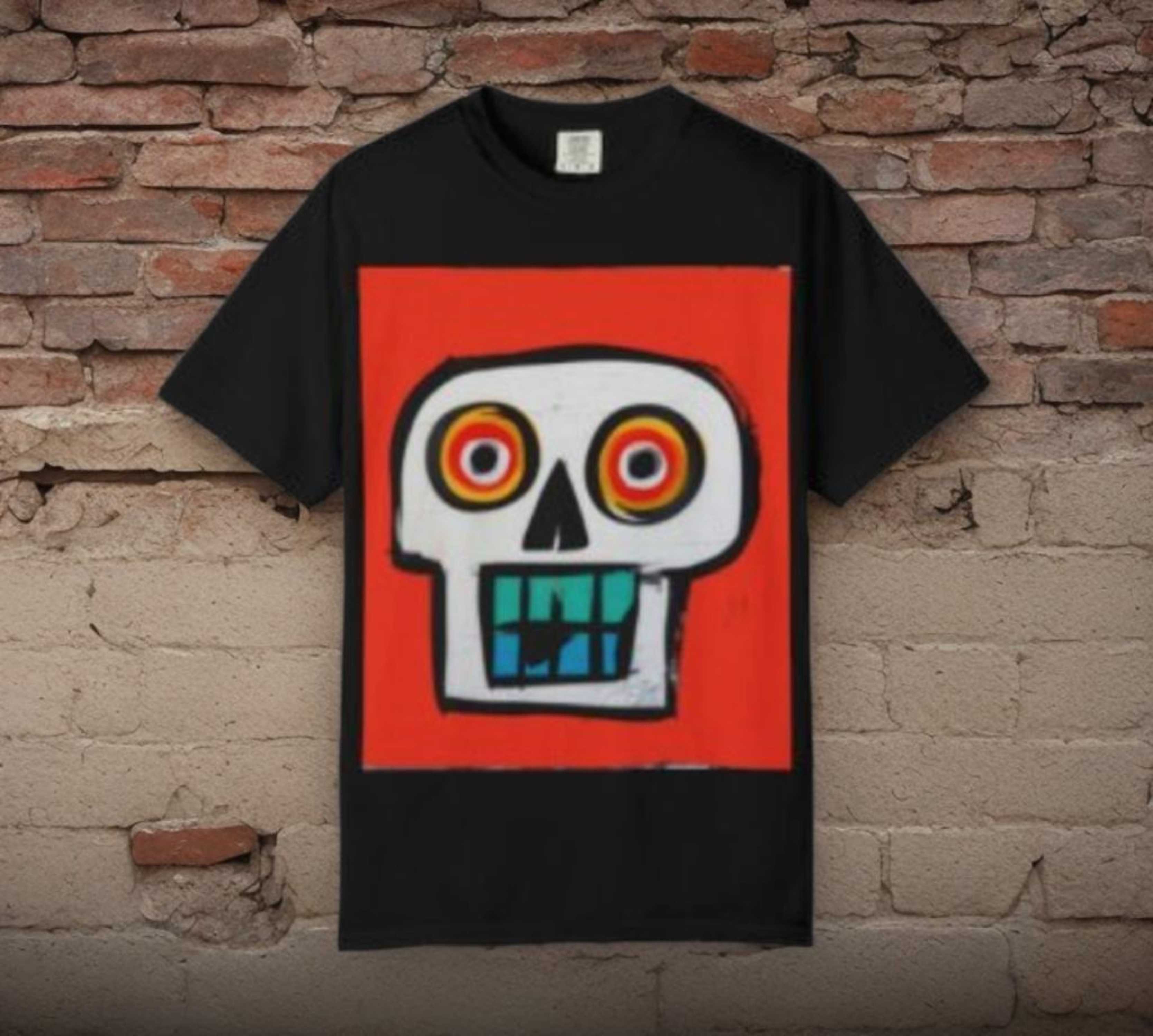 Skull Pop Art T-Shirt — Bold Red Graphic Tee product thumbnail image