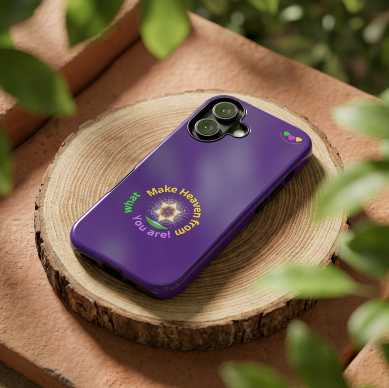 Iphone 17 (+ more) Case - "Make Heaven From What You Are", Merkaba - Spiritual Geometric Design product thumbnail image