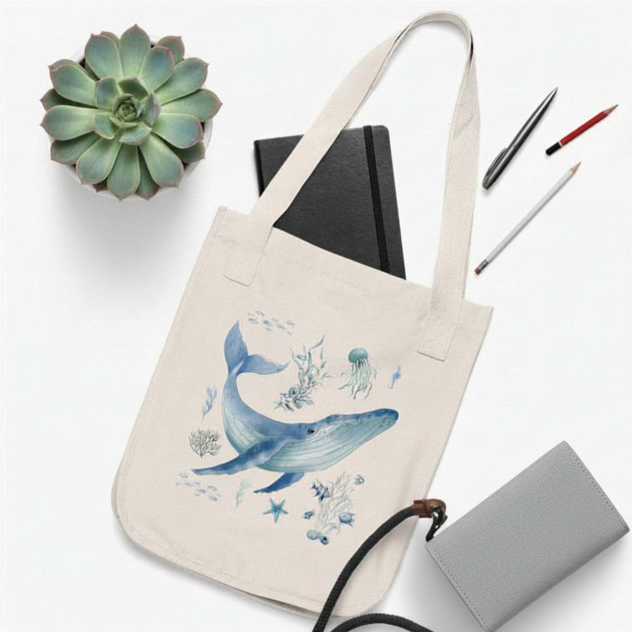 Still Ocean Whale Tote product thumbnail image