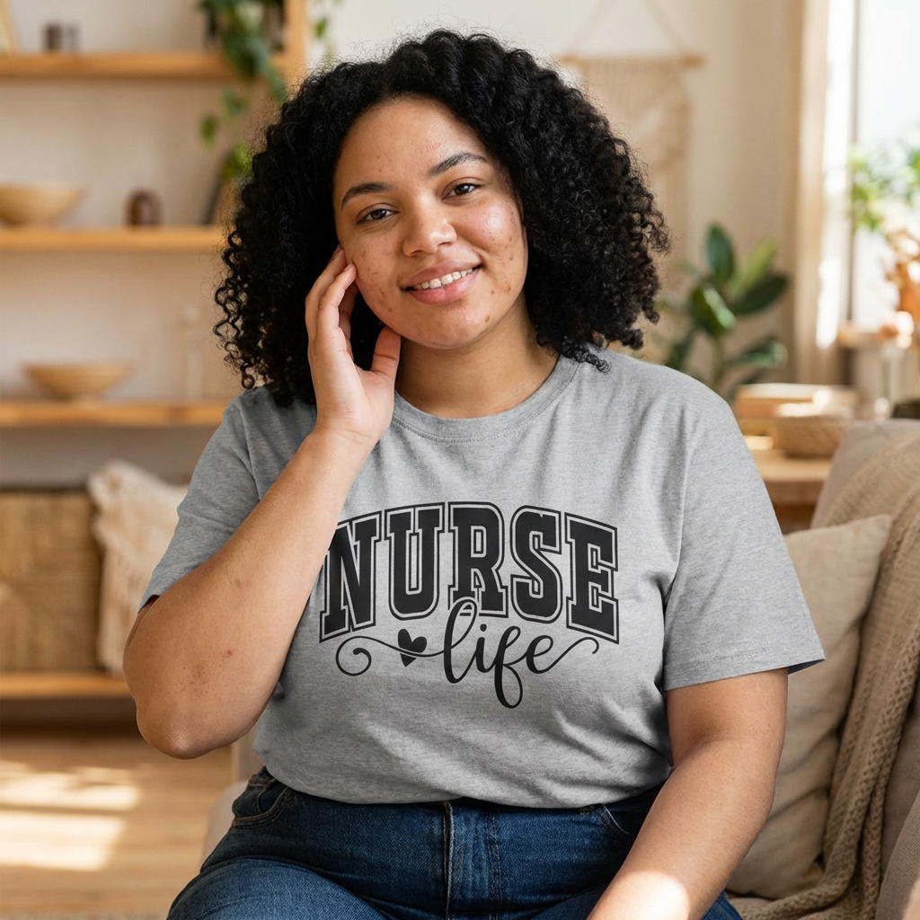 Nurse Life T-Shirt — Heartbeat Script Nursing Tee product thumbnail image Nurse Life T-Shirt — Heartbeat Script Nursing Tee product thumbnail image