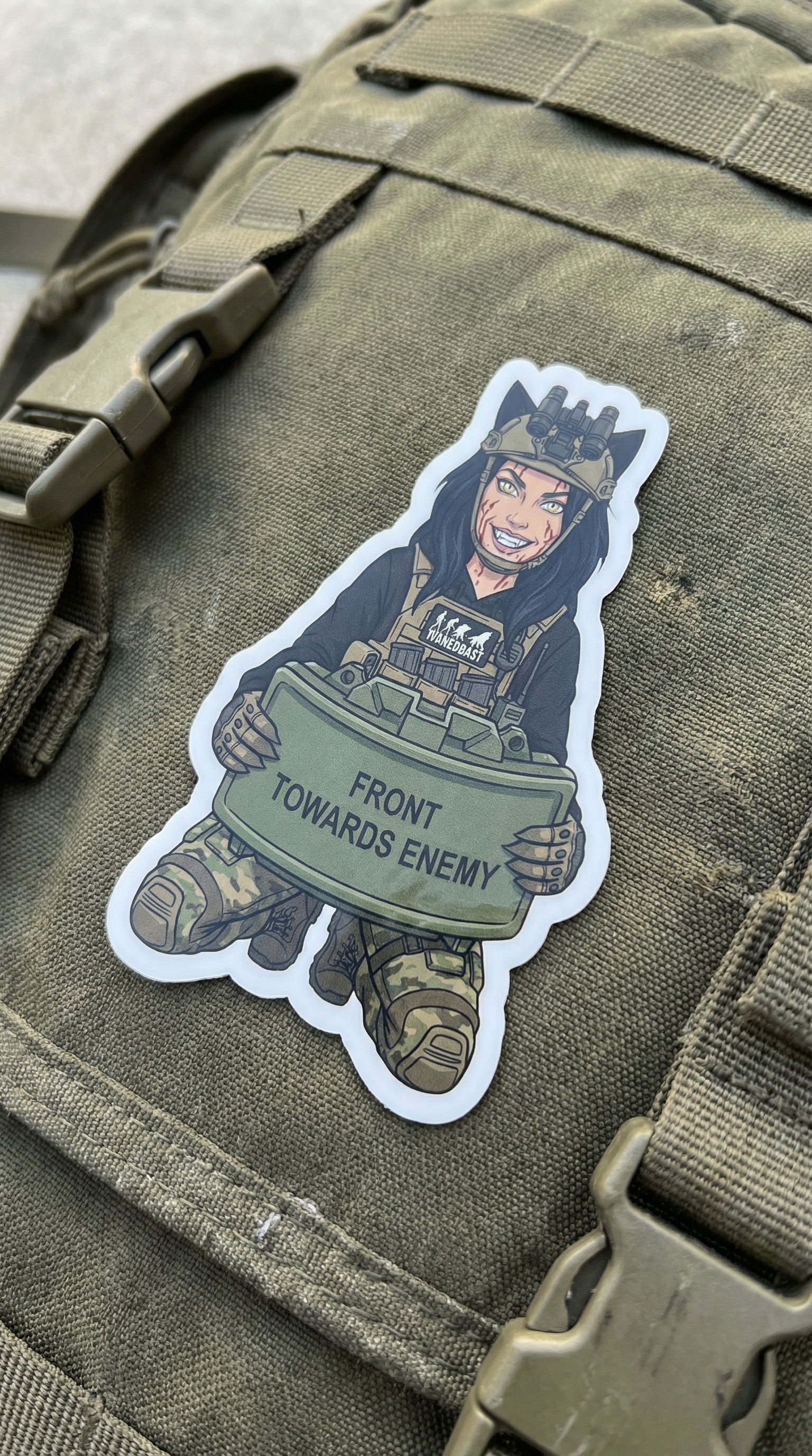 Rhea “Front Towards Enemy” WereBeast Sticker product thumbnail image