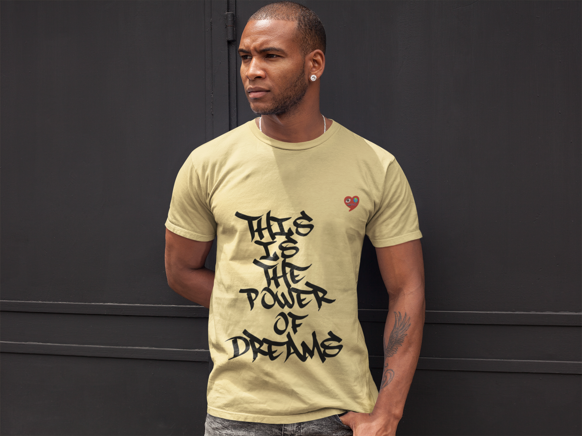 Dream Power T-Shirt — "This Is The Power of Dreams" Graffiti Tee with Heart Accent product thumbnail image