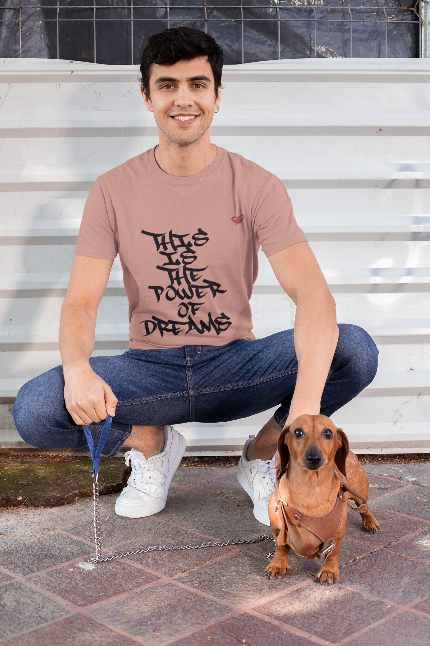 Dream Power T-Shirt — "This Is The Power of Dreams" Graffiti Tee with Heart Accent product thumbnail image Dream Power T-Shirt — "This Is The Power of Dreams" Graffiti Tee with Heart Accent product thumbnail image