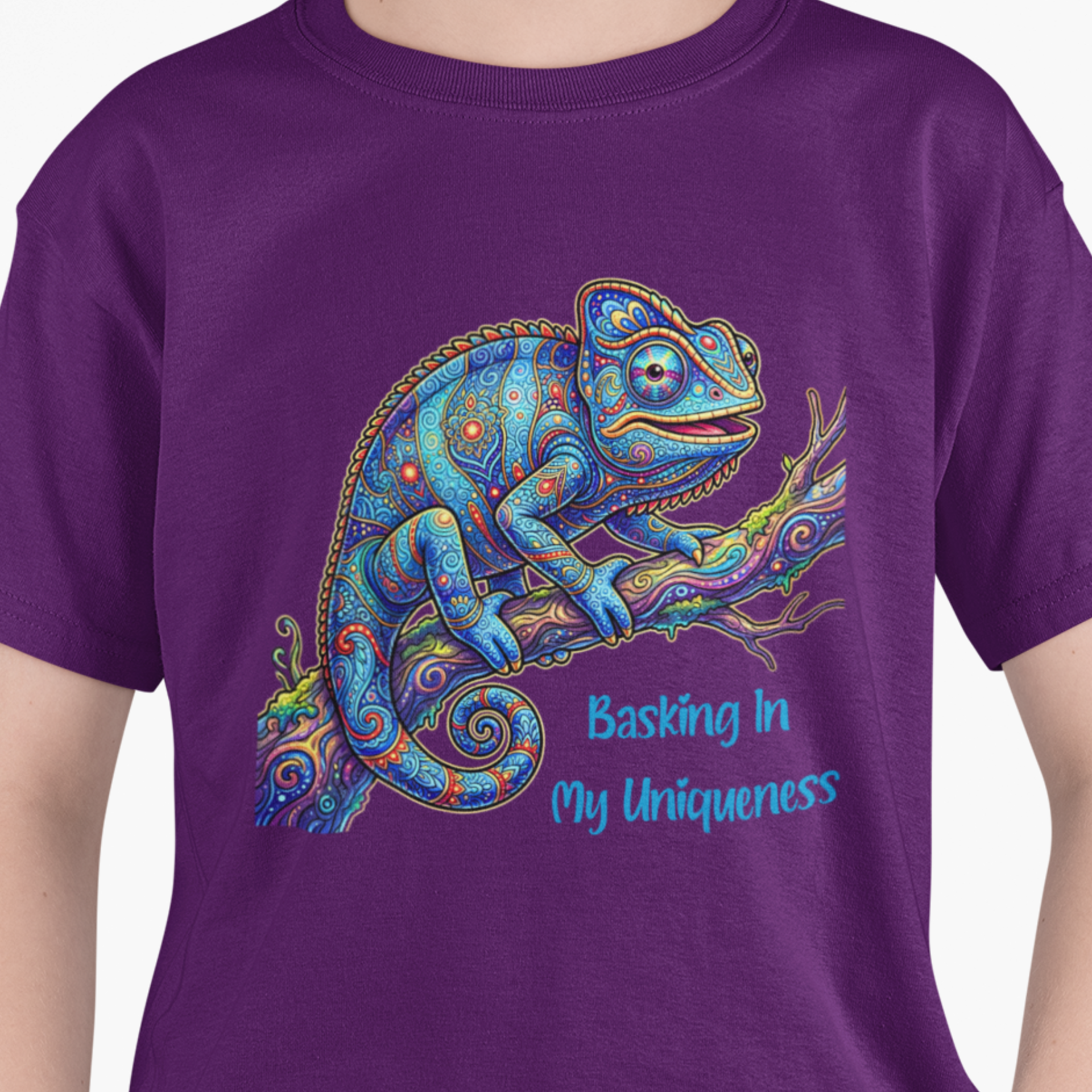 Colorful Chameleon "Embracing My Uniqueness" Graphic | Gildan Kids Unisex T-Shirt | Autism Awareness Neurodiversity Acceptance and Empowerment Graphic Tee product thumbnail image Colorful Chameleon "Embracing My Uniqueness" Graphic | Gildan Kids Unisex T-Shirt | Autism Awareness Neurodiversity Acceptance and Empowerment Graphic Tee product thumbnail image