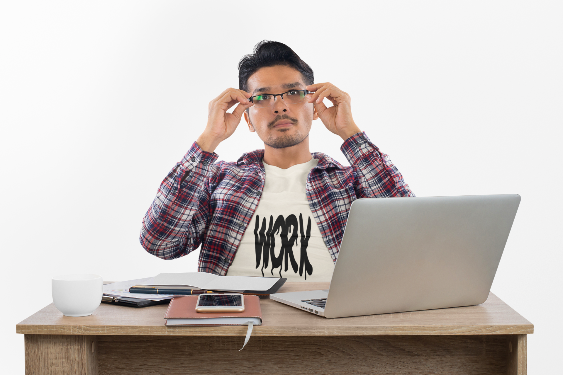 Work Graphic T-Shirt with Mini Heart Logo product thumbnail image