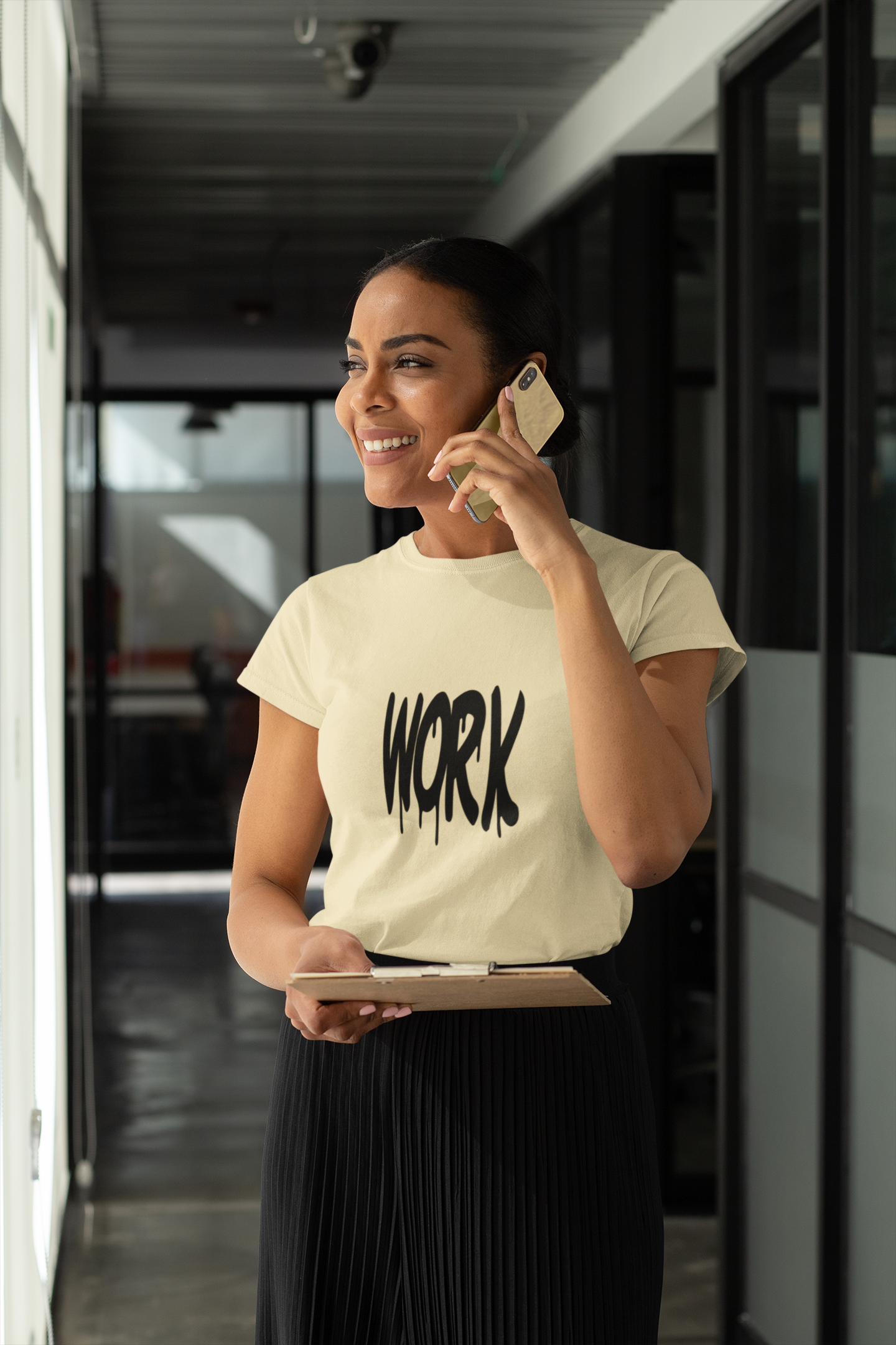 Work Graphic T-Shirt with Mini Heart Logo product thumbnail image Work Graphic T-Shirt with Mini Heart Logo product thumbnail image