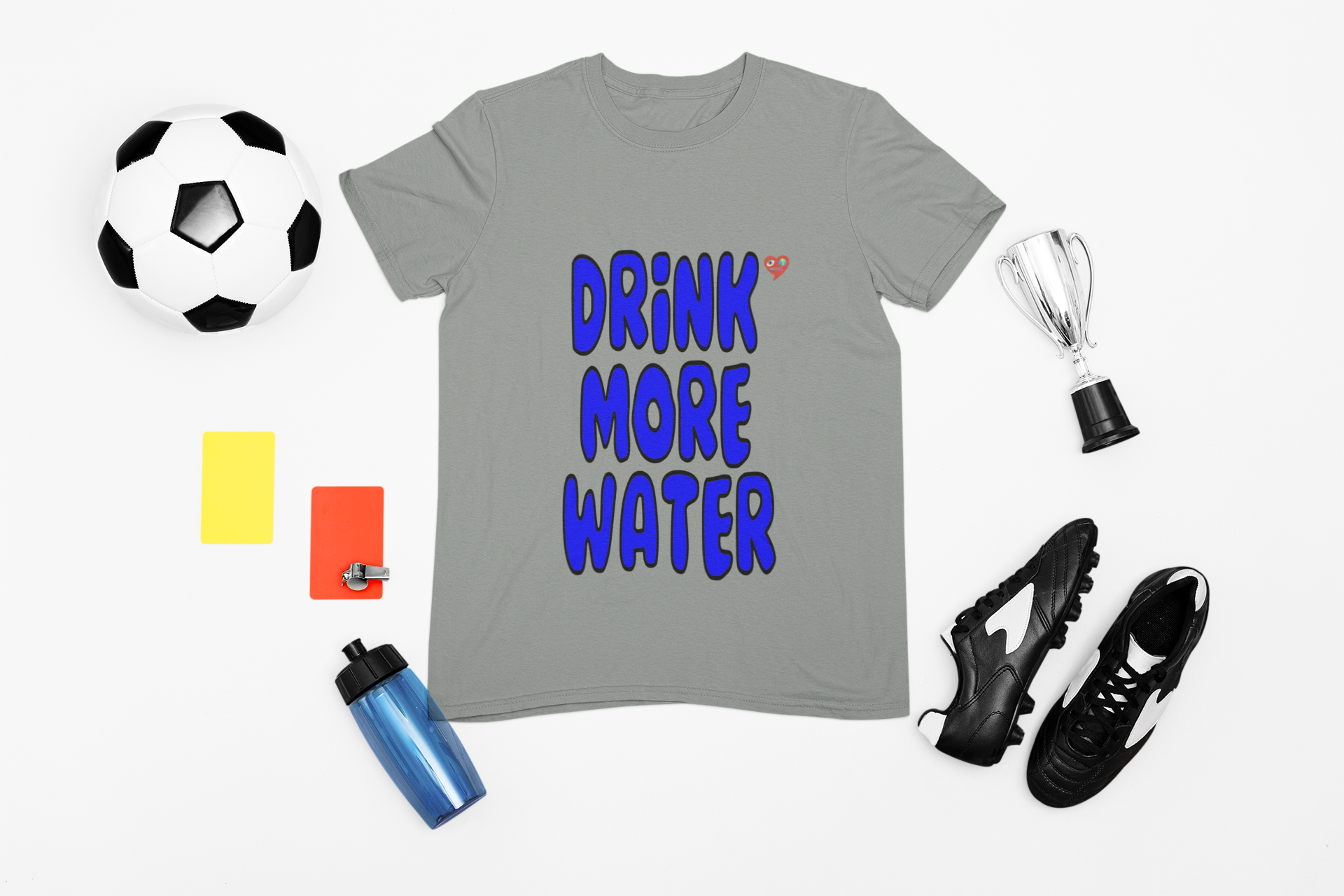 Drink More Water T-Shirt — Bold Blue Reminder Tee product thumbnail image